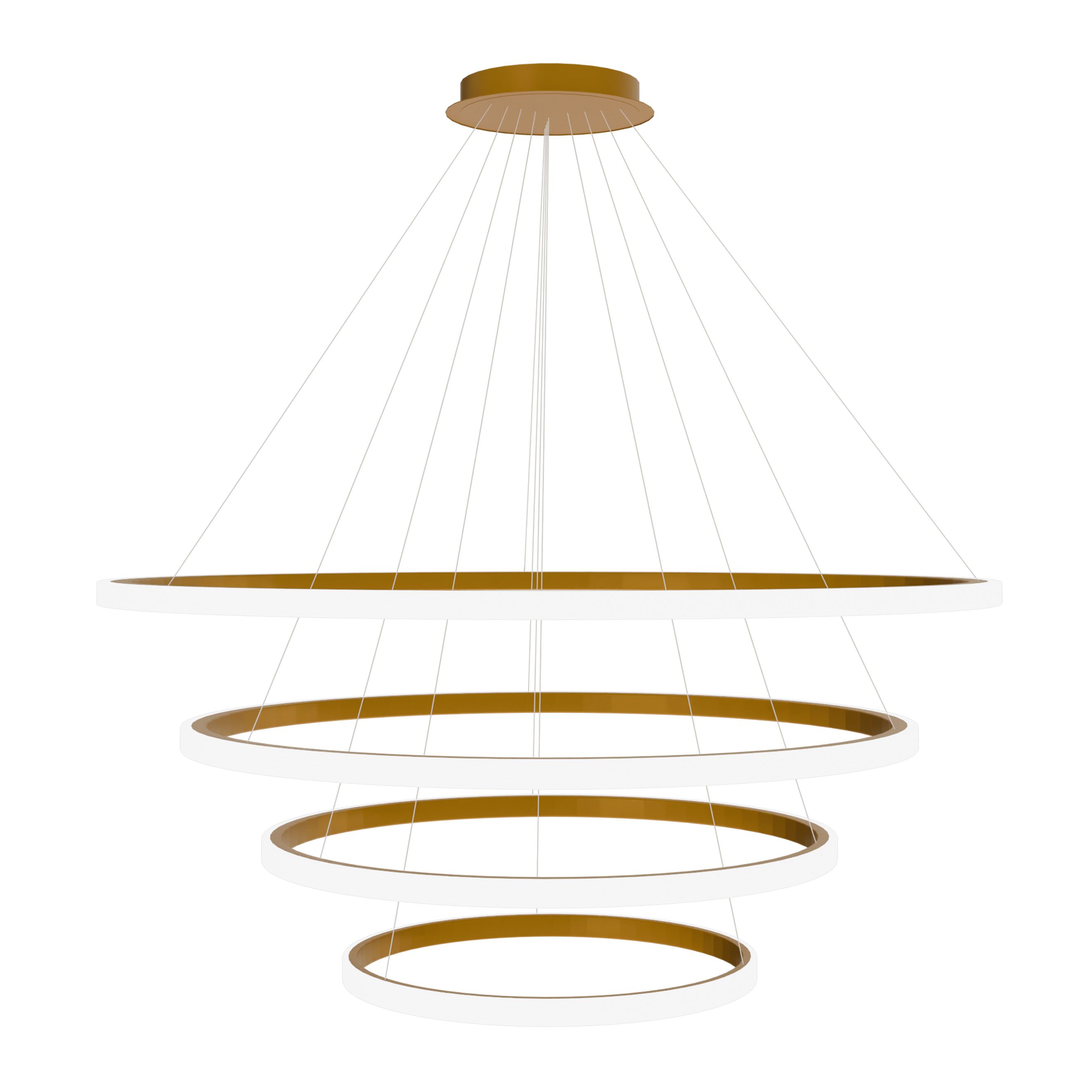 Lampa Sufitowa Wisząca Toolight Lhj010-Cp4 Brush Gold Złoty Szczotkowany