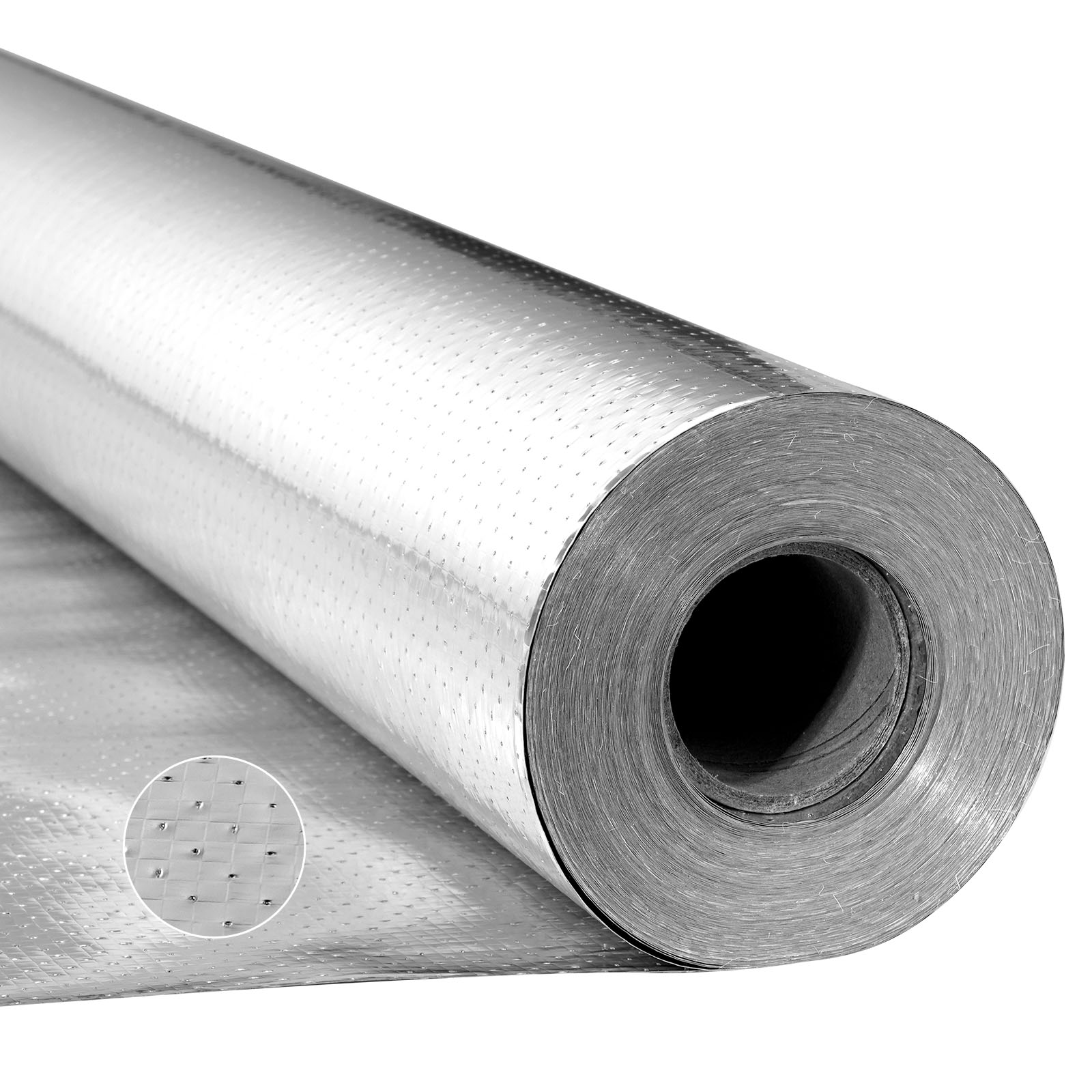 Isolant termic VEVOR dublu reflectorizant, țesătură perforată + aluminiu dublu, dimensiuni 76,2×1,22 m, grosime 0,15 mm, pentru garaj/fereastră