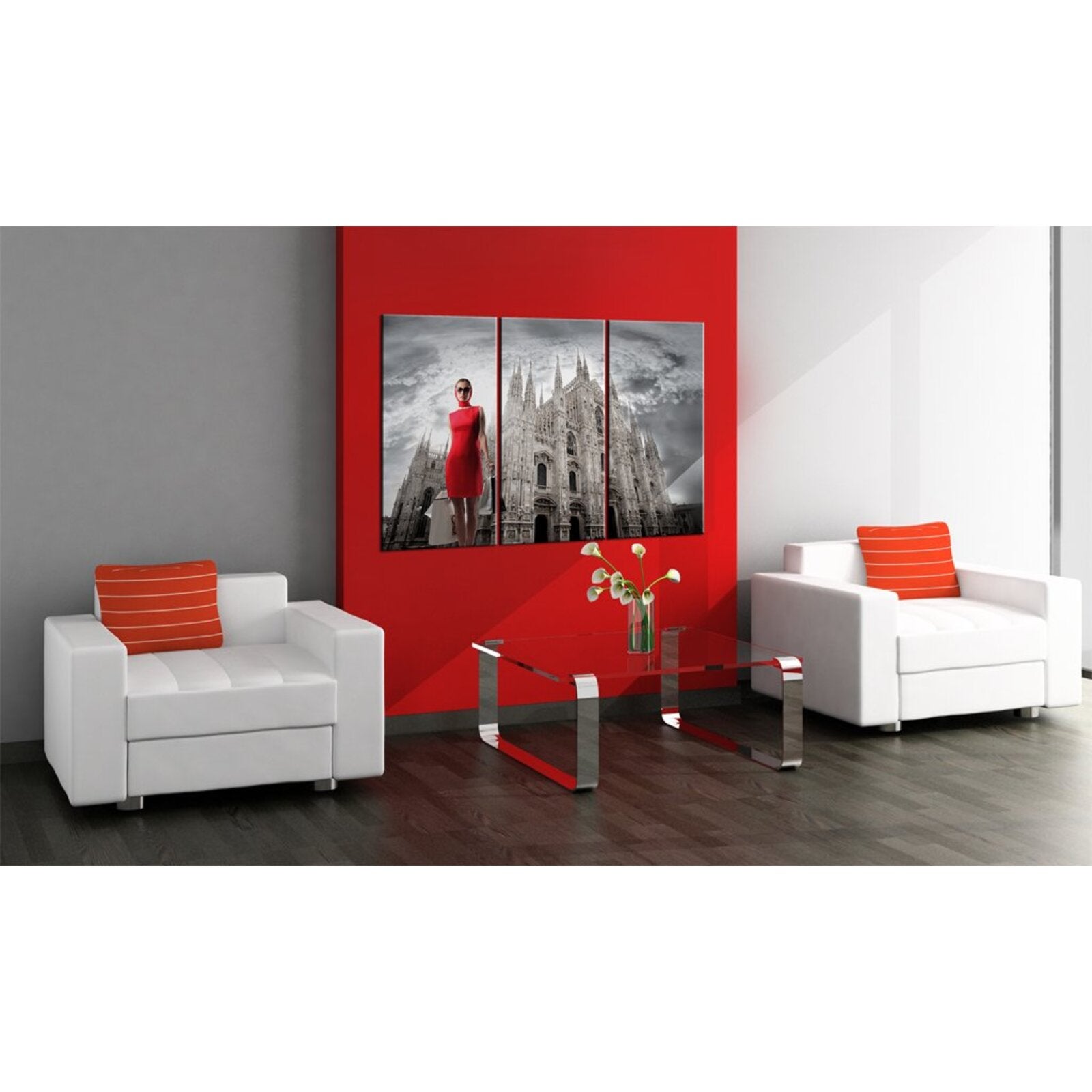 Tableau milan capitale de la mode - 120 x 80 cm - 2