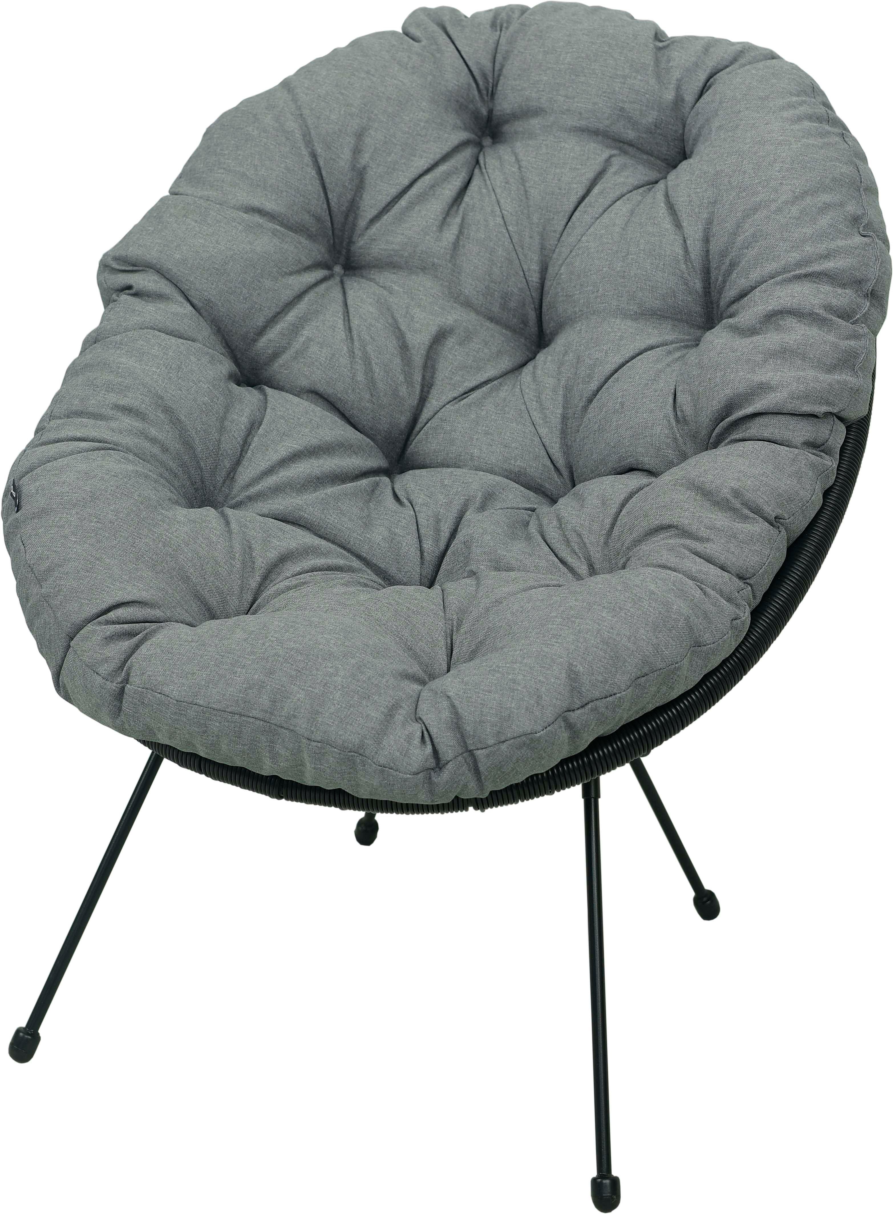 Poduszka na fotel żyłkowy krzesło Acapulco AMPO szary melanż 1 szt.