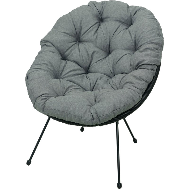 Poduszka na fotel żyłkowy krzesło Acapulco AMPO szary melanż 1 szt.