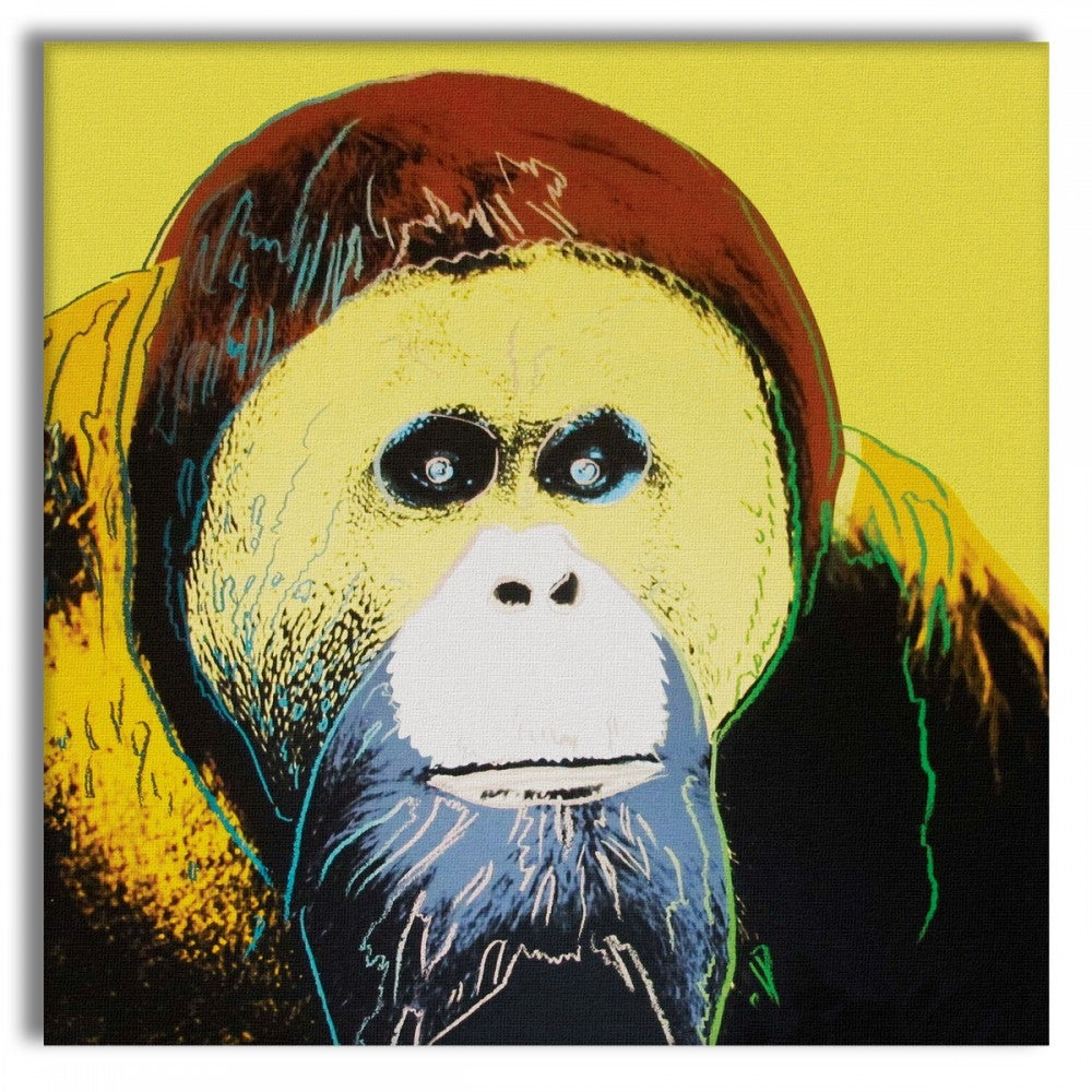 ORANGUTAN - Andy Warhol - Wydruk na płótnie z drewnianą ramą, 100x100 cm