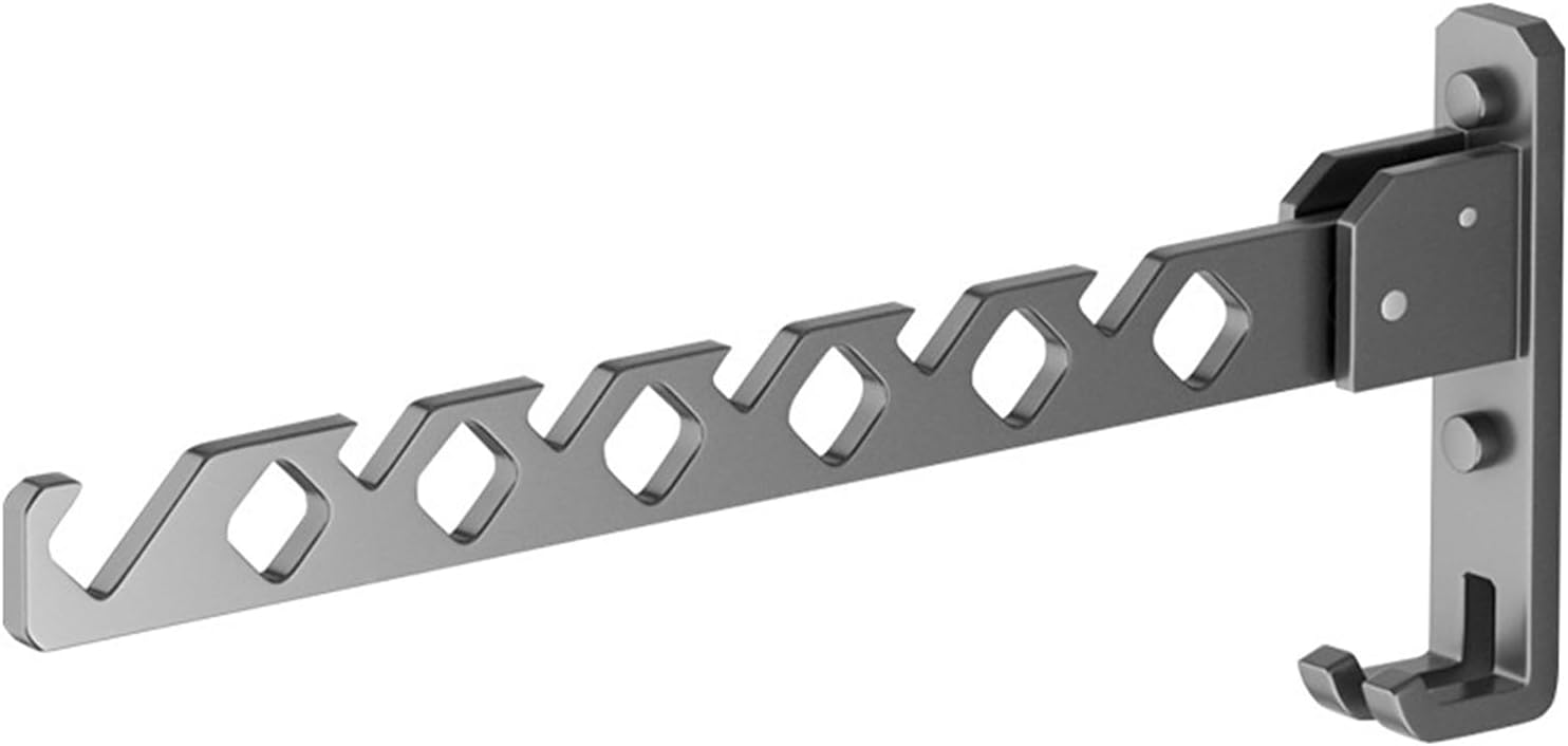 Suszarka do ubrań montowana na ścianie, składana, obrotowa o 180°, praktyczny montaż na ścianie na balkonie lub w łazience