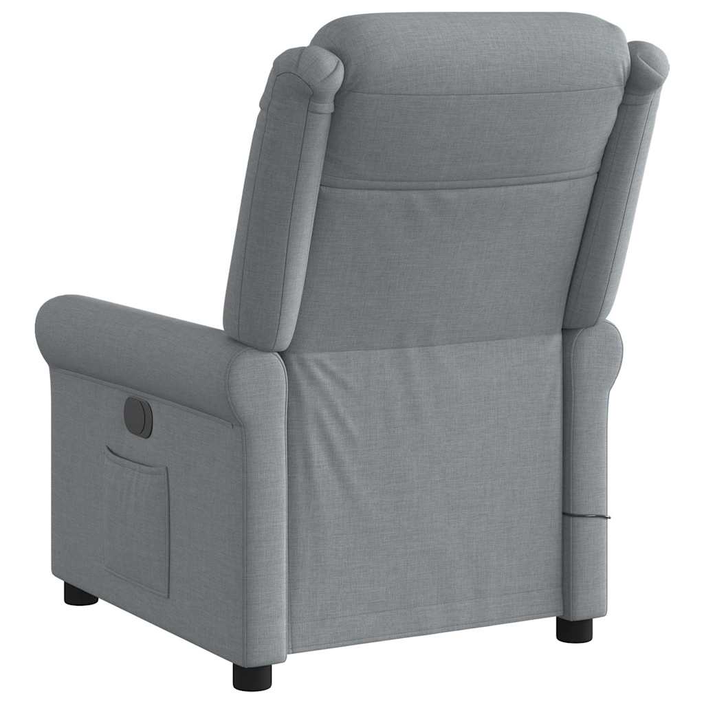 Fauteuil de massage | Fauteuil de relaxation | Chaise de relaxation inclinable électrique gris clair tissu CFW612763 - 6