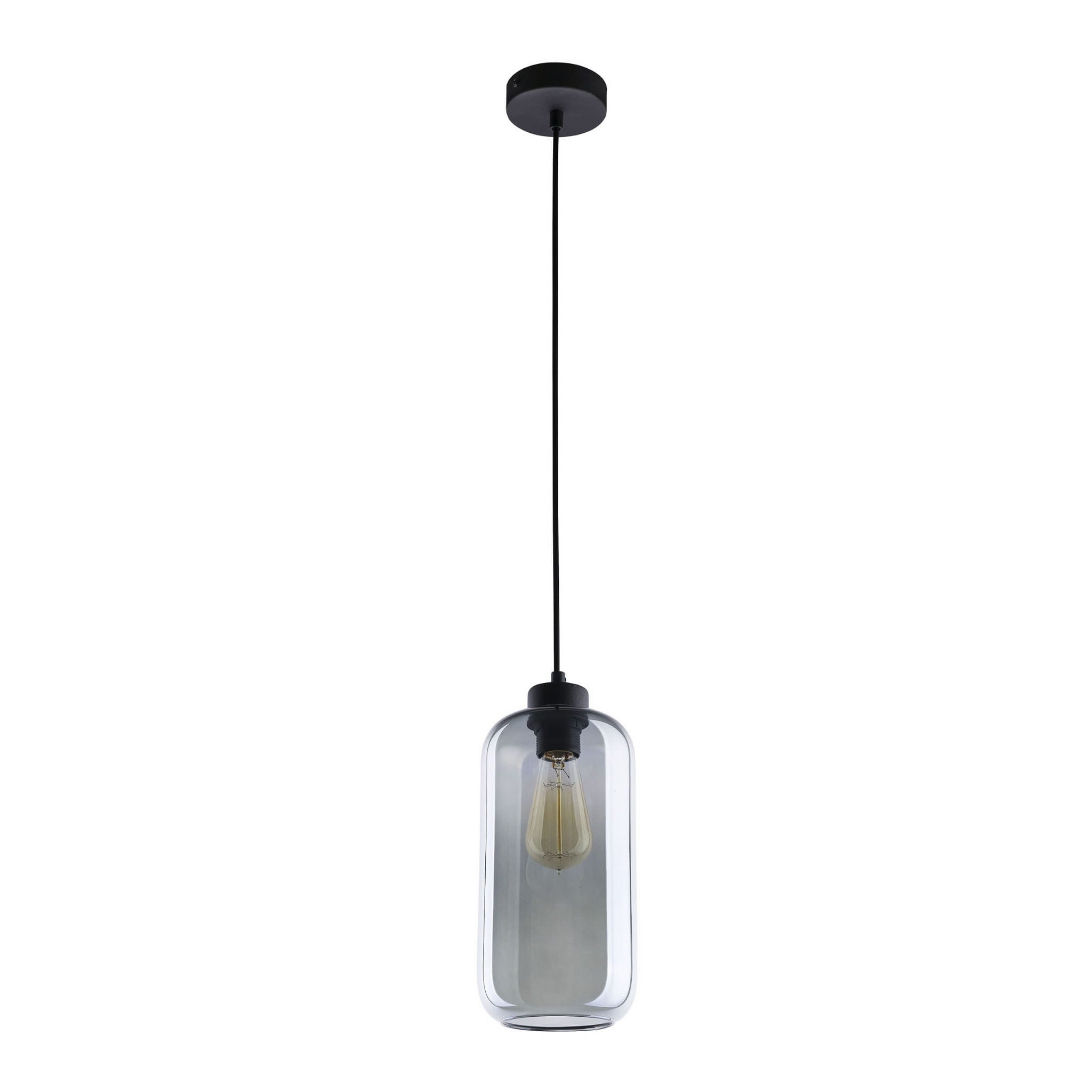 Lampa sufitowa wisząca Marco czarno-przezroczysta 1xE27x15W wym: 178 x 14 x 14 cm szkło TK Lighting