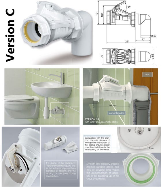 VALVOLA DI RITEGNO CON VISORE TRASPARENTE ANTI STROZZATURE - VERSIONI - Foto 2