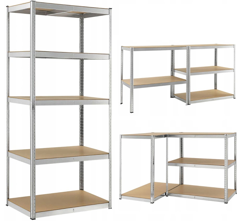 Regał metalowy magazynowy 180x100x60cm 1000 kg 5 półek FUNFIT