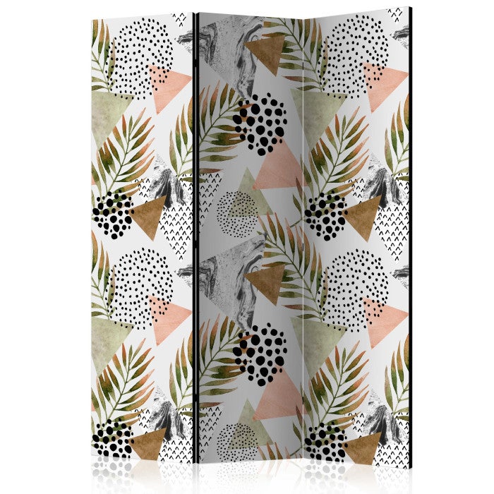 Paravent 3 Volets Paris Prix Prehistoric Dance 135x172cm – Bois Multicolore