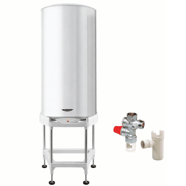 Pack chauffe eau électrique 200 Litres Sagéo stéatite ARISTON + Trépied + Groupe de sécurité 3/4 + Siphon