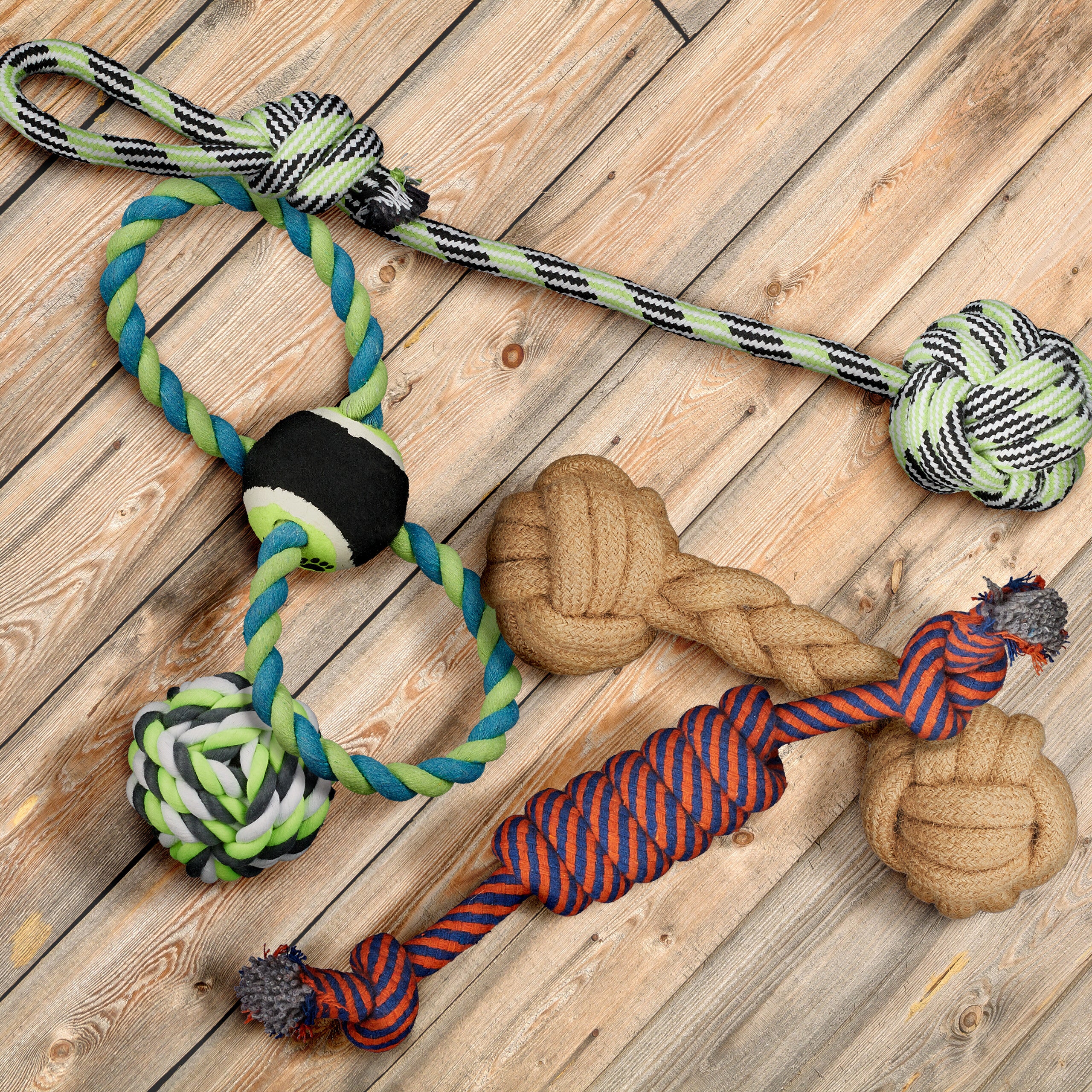 Giochi Per Cani Con Corda Resistente - 4 Pezzi Per Cuccioli E Cani Di Media Taglia
