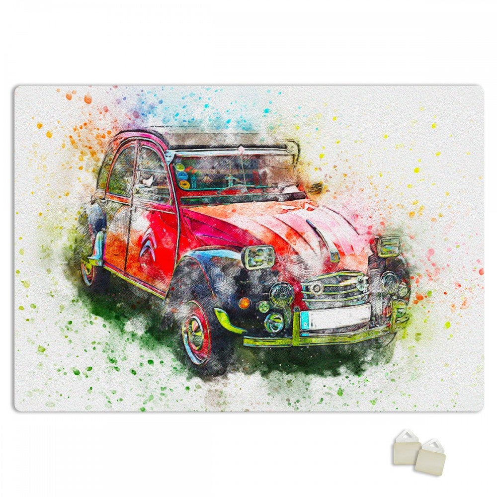 CITROEN 2 CAVALLI - PLAKAT Forex z ekspandowanego PVC o grubości 3 mm - 100x70 cm