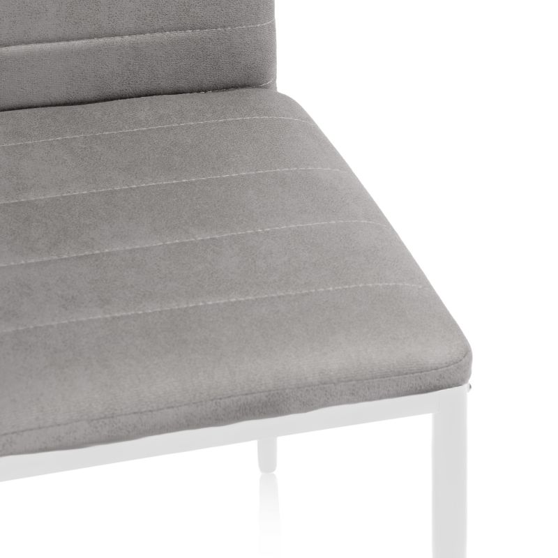 Conjunto de 6 cadeiras de jantar Yuri Gris oscuro–Blanco 39 x 97 x 38 cm - 9