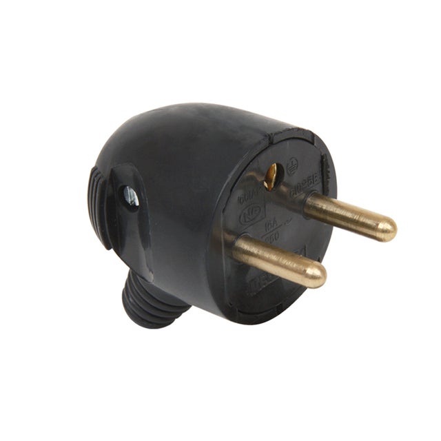 FICHE MALE 2P+T 16A LATERAL PORTEFEUILLE NOIR