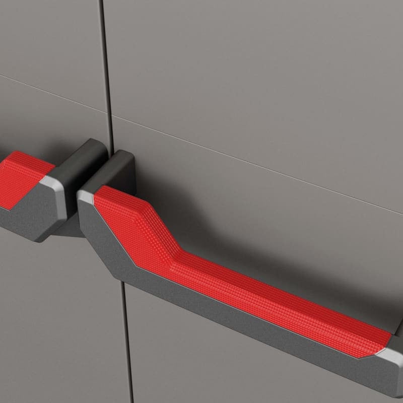 Armoire de Rangement Verrouillable KETER STILO - 68 x 39 x 173 cm - Gris/Noir - 2