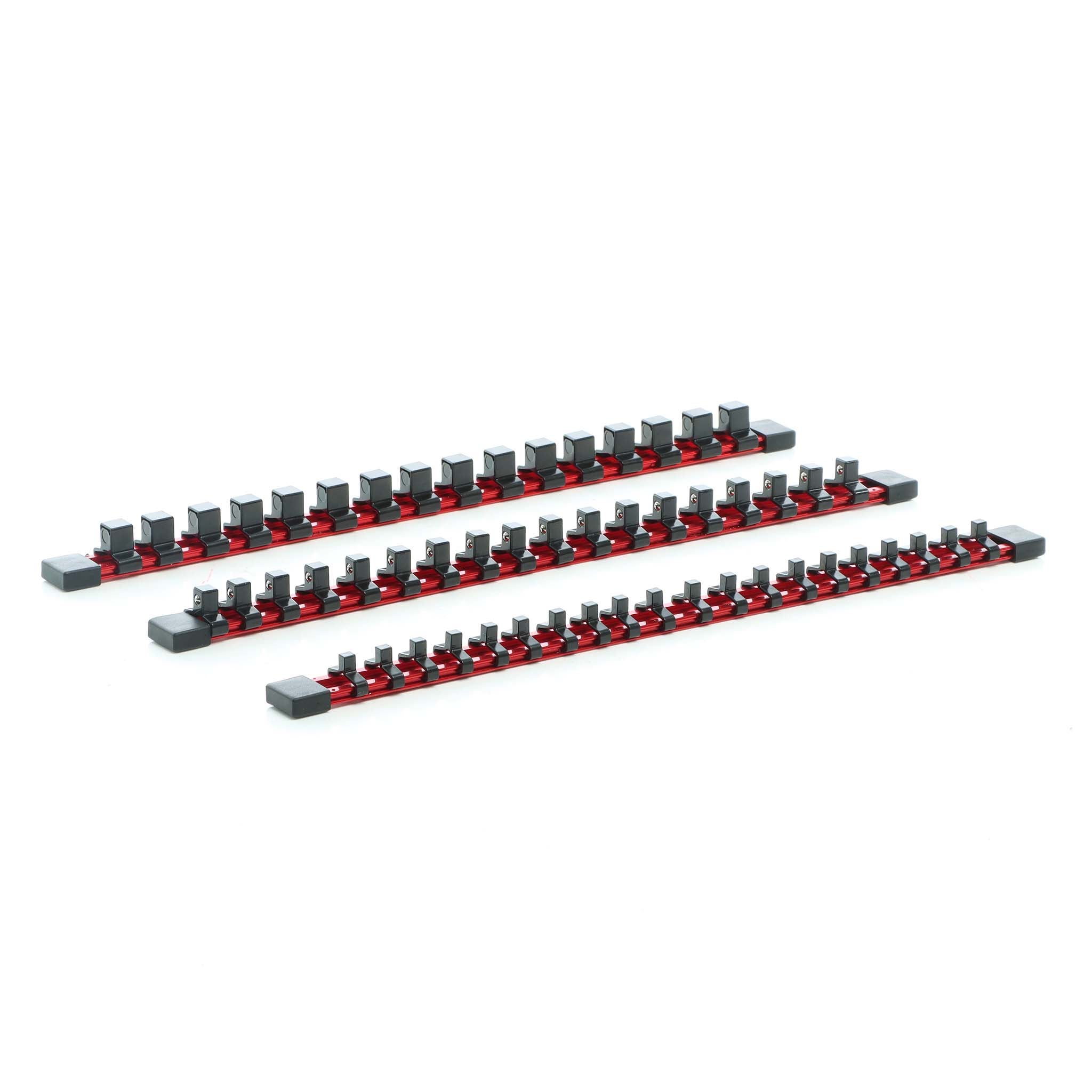 Set Di 3 Supporti Magnetici Per Bussole Con 43 Clip - Organizer Per Attrezzi 1/4, 3/8, 1/2 Pollici - ABS Resistente