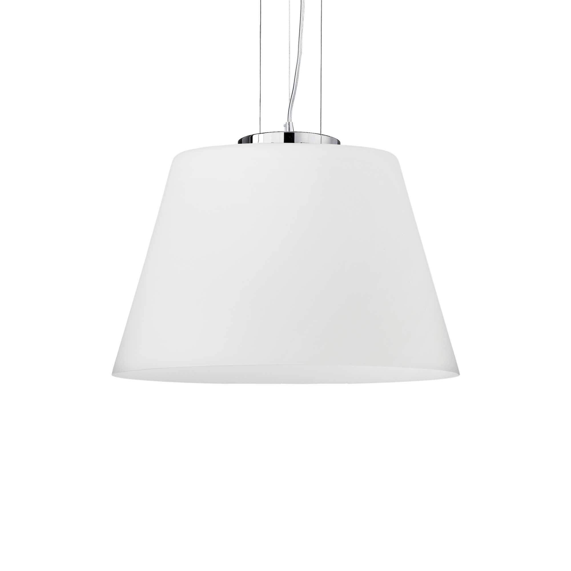 Ideal Lux  Suspension Blanche Cylinder 1 Ampoule Diamètre 85 Cm , Leroy Merlin