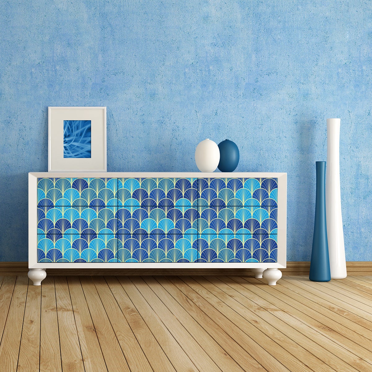 Vinilo muebles escandinavos dirk - adhesivo de pared - revestimiento sticker mural decorativo - 60x90cm - 5