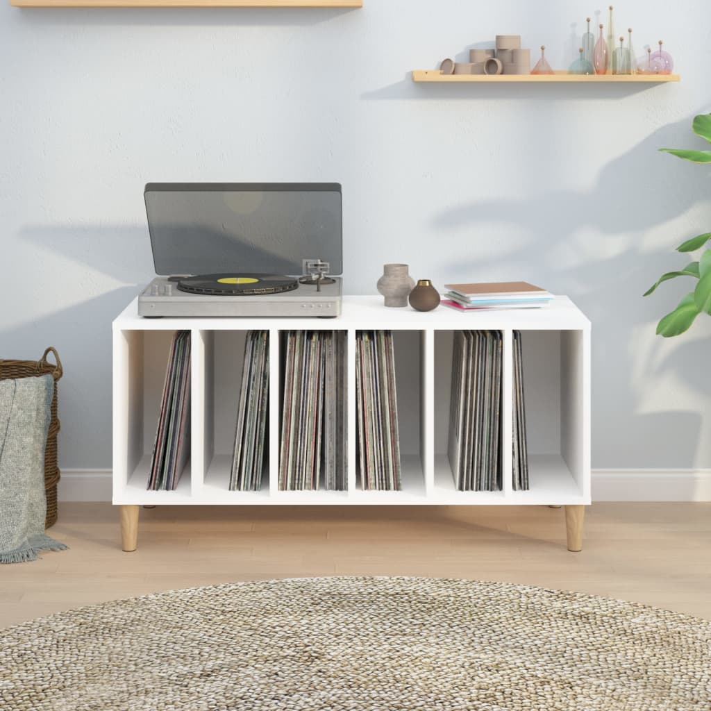 Armário de discos em compensado branco 100x38x48 cm – ComfortXL - 3
