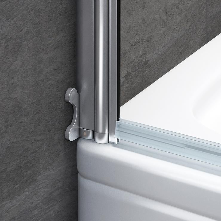 Aica Pare-baignoire 70x130cm Pivotant À 180 Degrés En Verre Securit - 4