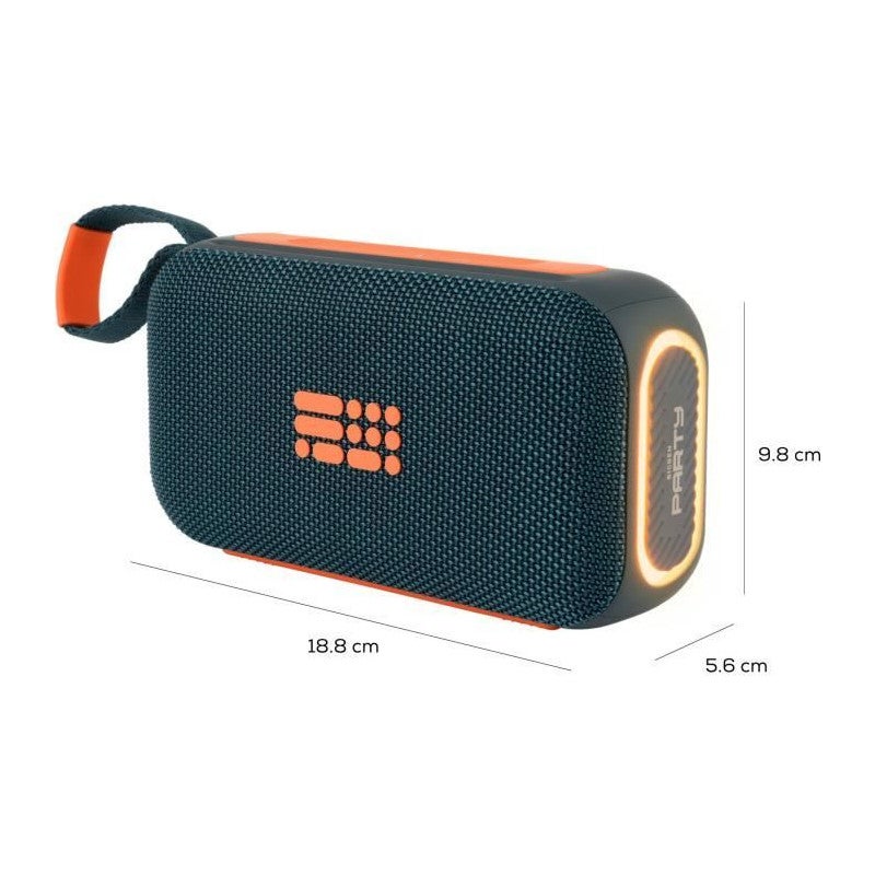 Enceinte bluetooth lumineuse&nbsp;- BIGBEN PARTY - Bleu et orange - 3