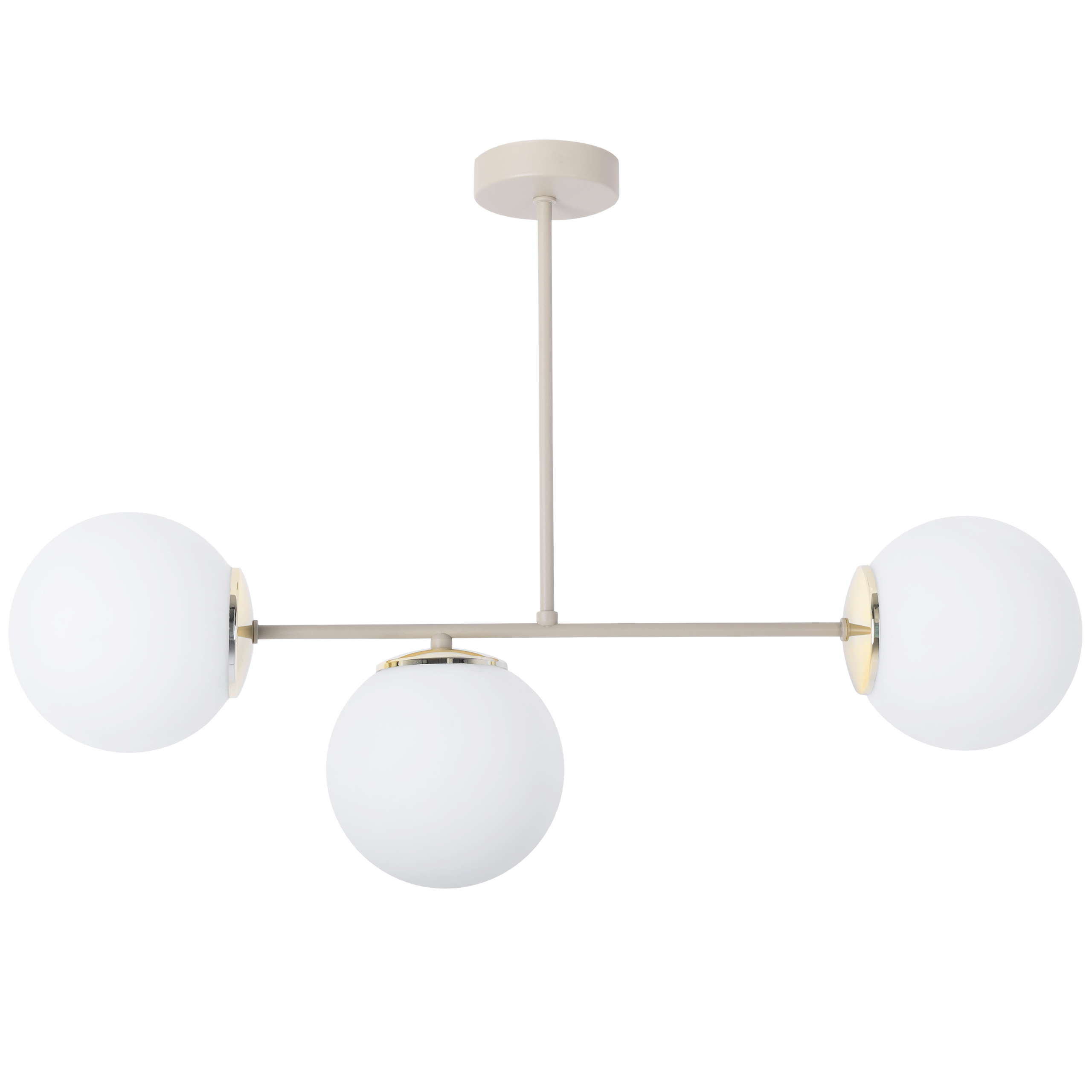 Lampa sufitowa wisząca Siena glamour 3xE14 kaszmirowy/złoty Light Home LH