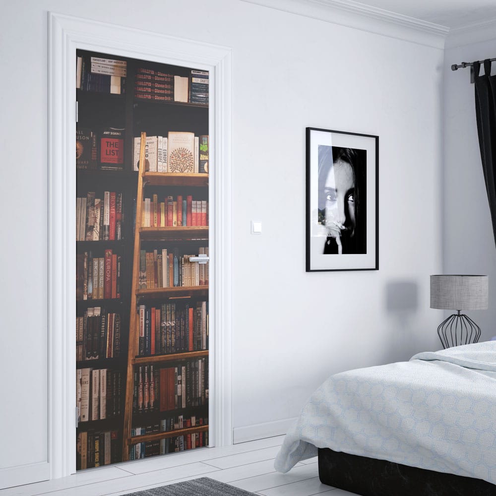 Sticker Porte Bibliothèque Anglaise - 204 x 73 cm - 2