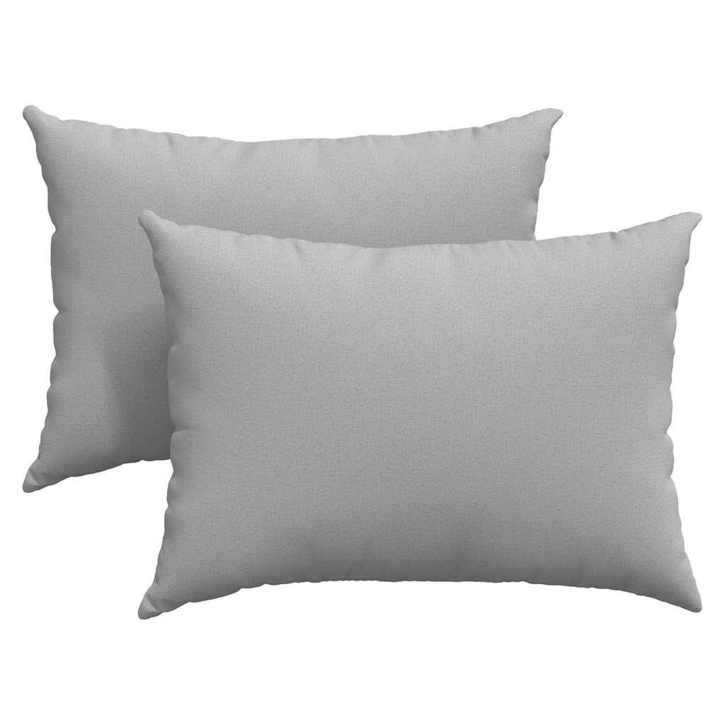 vidaXL Coussins de canapé 2 pc tissu Gris nuage 70 x 50 cm - 2