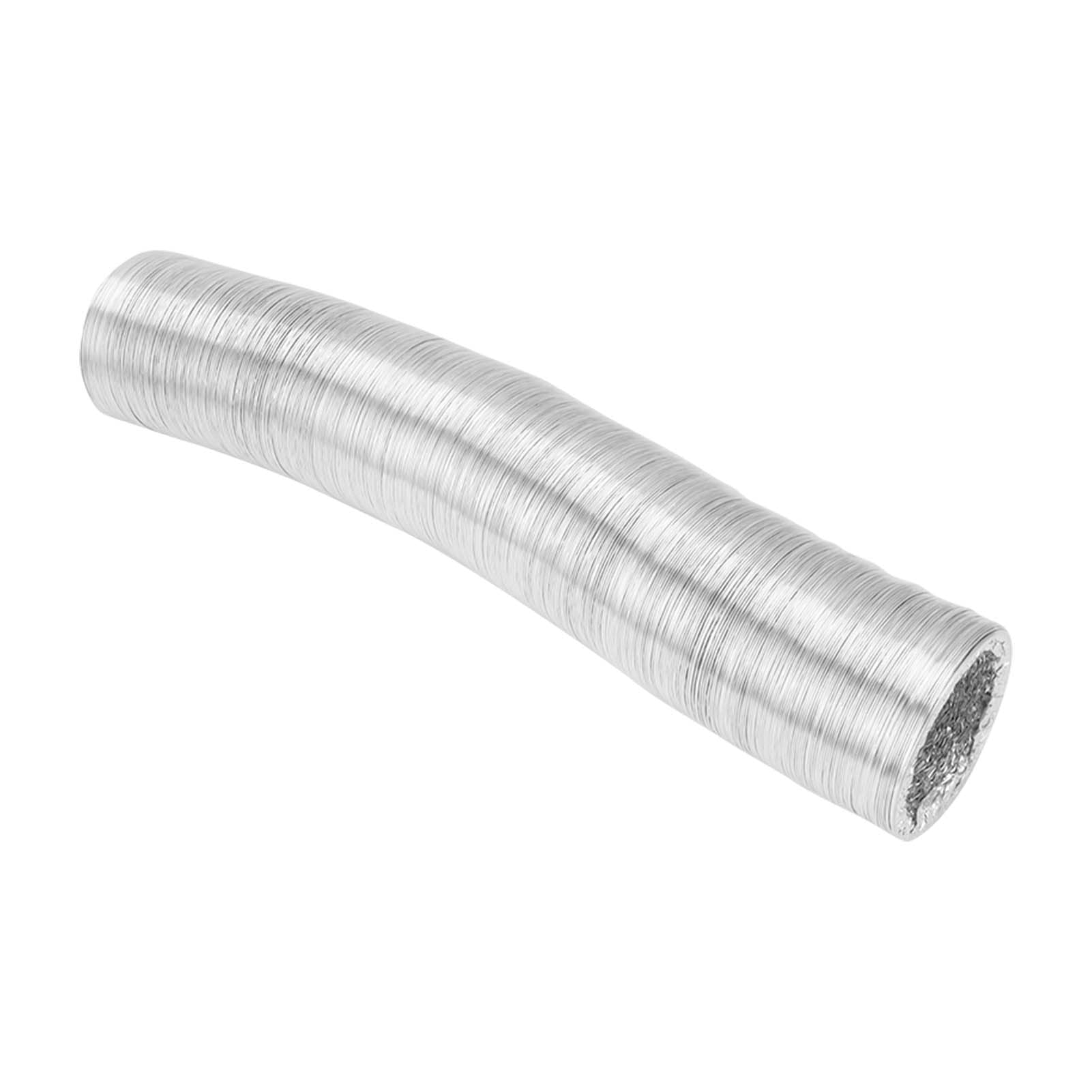 Tuyau D'Évacuation Flexible 100mm 5m 4 Couches PVC Aluminium - Avec Colliers Et Ruban Adhésif Noir