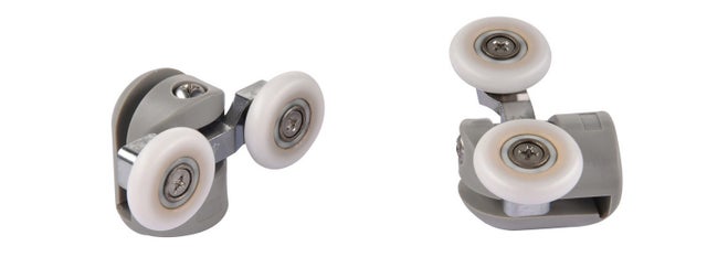 Par de rodamientos de rueda dobles con fijación superior para mamparas de ducha Tecom HS082SU - cojinetes
