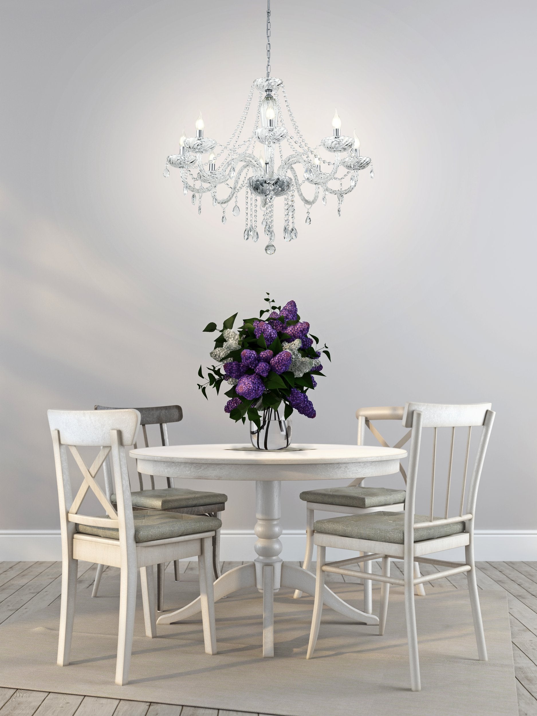 Suspension B1 E14 8X40W en acier chrome D820mm - 2