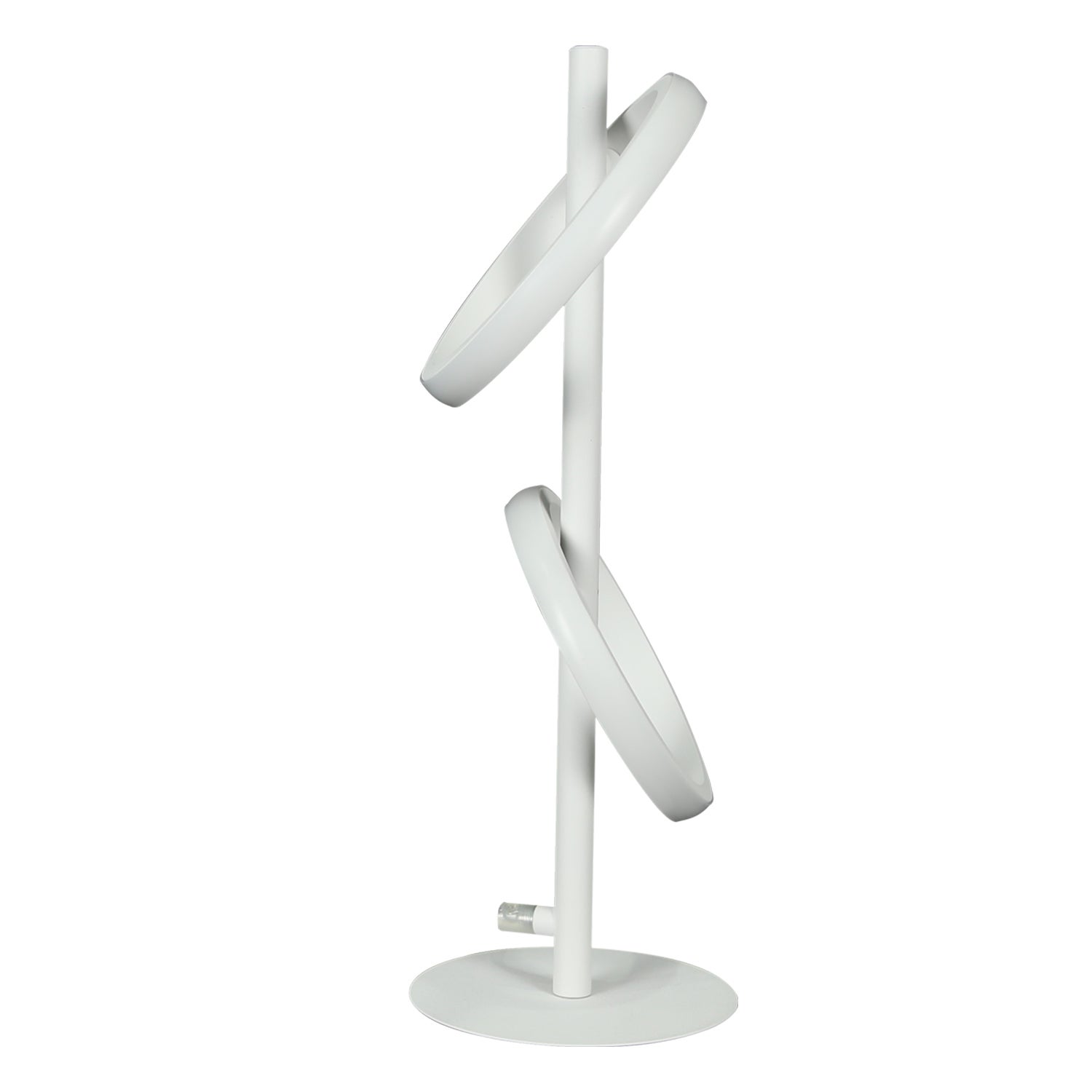 NETTLIFE Lampa stołowa LED Nowoczesna lampa biurkowa w kształcie pierścienia, obrotowa do salonu