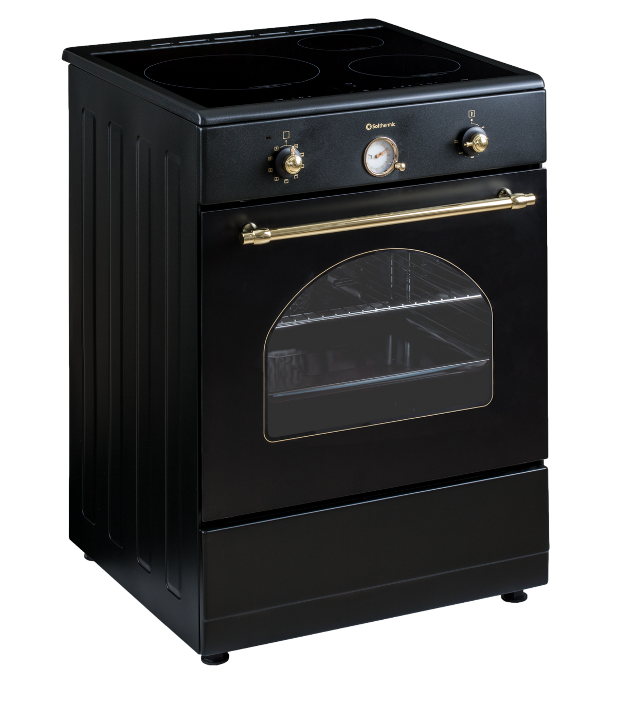 Solthermic Negra/Crema Cocina Inducción Vti60 3 Fuegos 60X60cm - Imagen 2