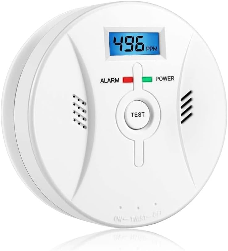 Detektor tlenku węgla z wyświetlaczem LCD, detektor CO, głośny alarm 85 DB, detektor tlenku węgla z czujnikiem
