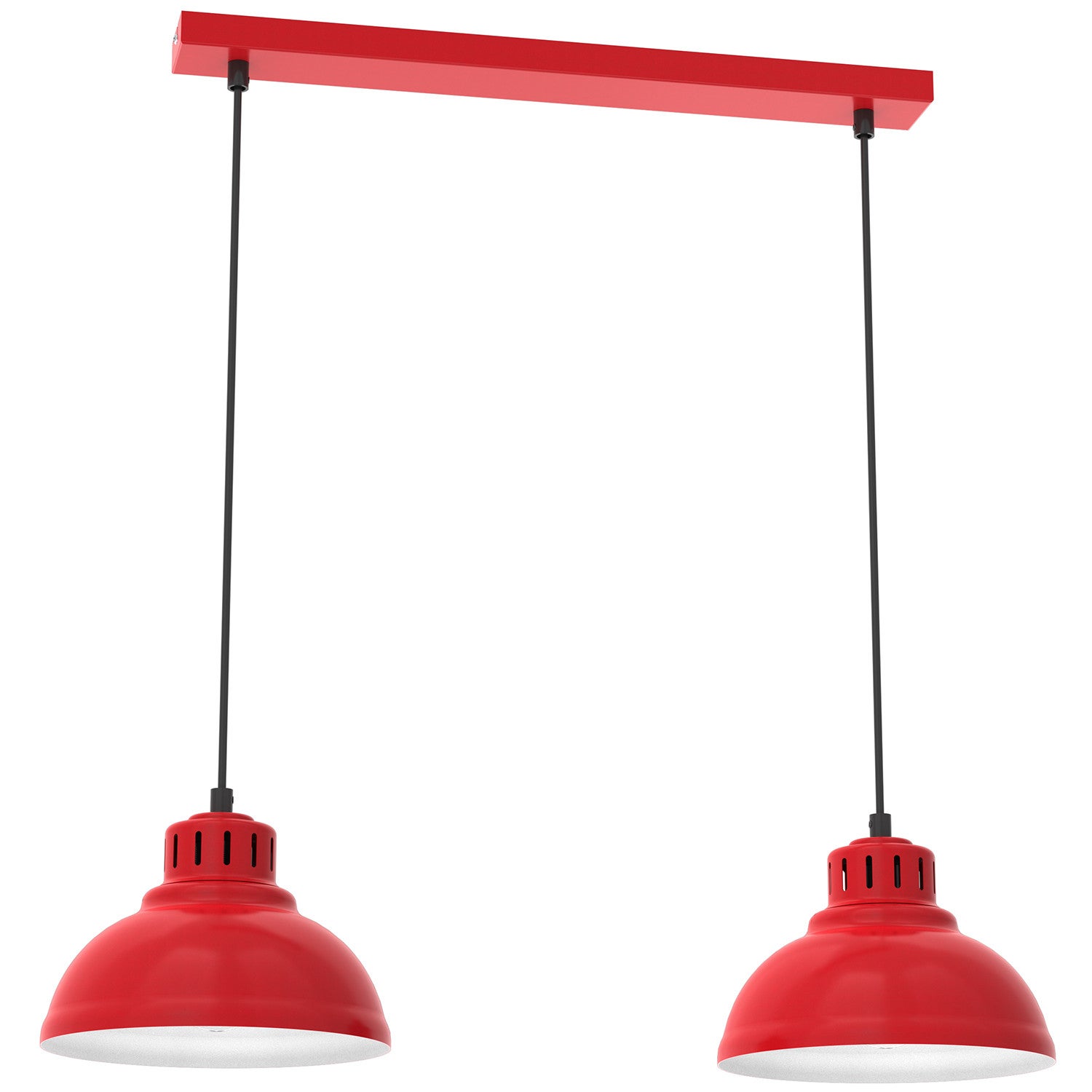 Lampa wisząca Sven czerwony matowa-biała-czarna 2xE27x15W wym: 110 x 65 x 21 cm metal Luminex