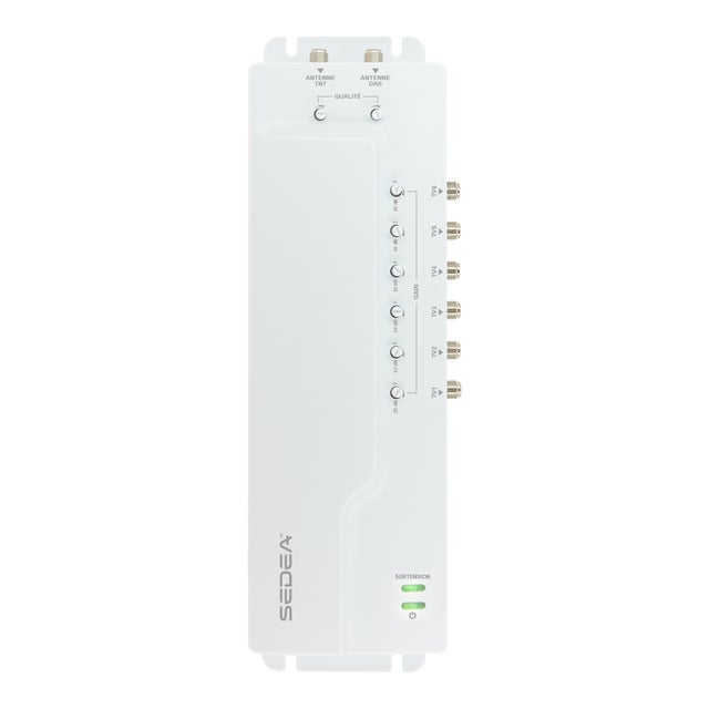 Amplificateur Interne d'antenne TV, 60 DB, Compatible avec Les signaux numériques et analogiques, optimise la réception TV dans Les espaces fermés Amplificateur Interne d'antenne TV, 60 DB, Compatible avec Les signaux numériques et analogiques, optimise la réception TV dans Les espaces fermés