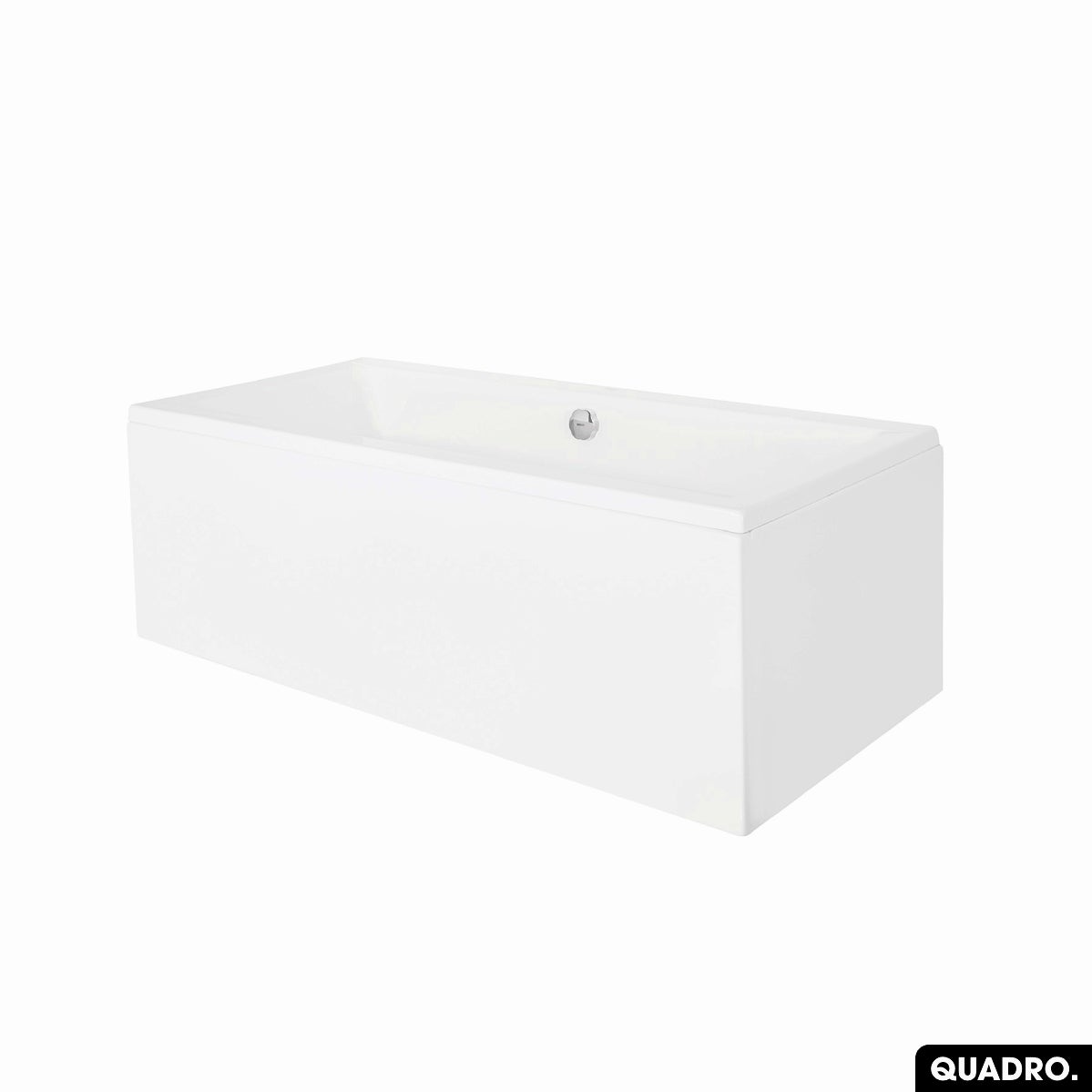 Baignoire rectangulaire - avec Tablier Blanc et Repose Tête OFFERT | QUADRO | 155x70 - 2
