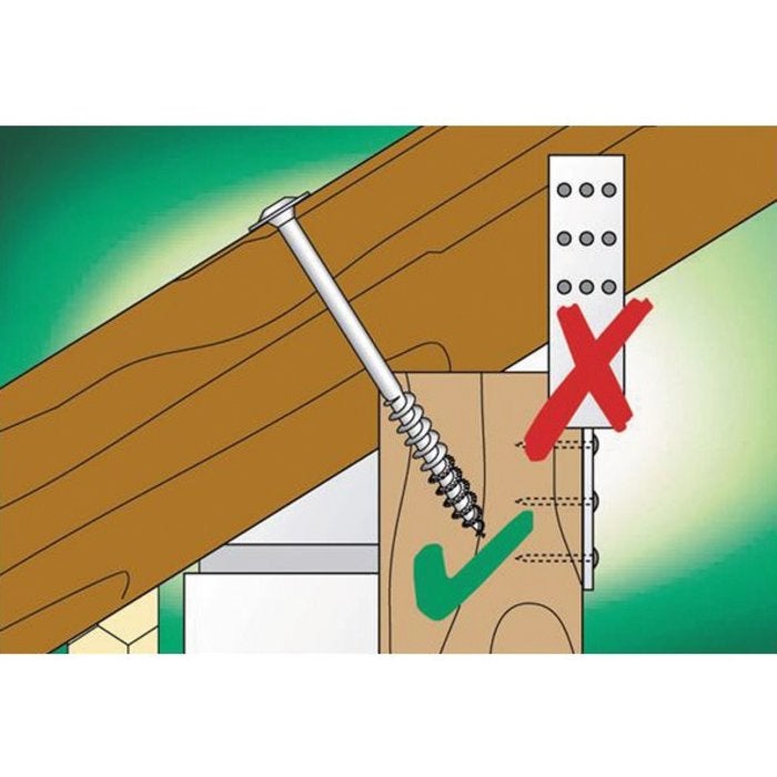 Vis charpente - Spax - Tête large bombée - Acier zingué - 8 x 320/80 mm - Boîte de 50 - 4