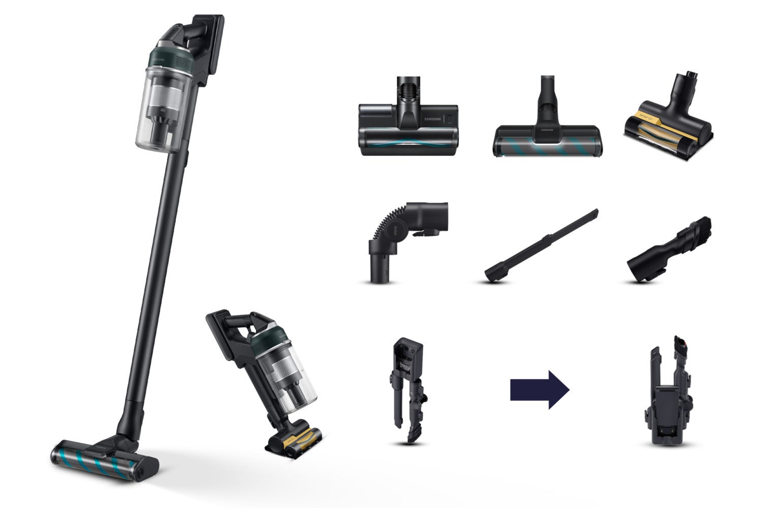 Samsung Negro Aspirador Escoba Jet 85S 250W - Imagen 2