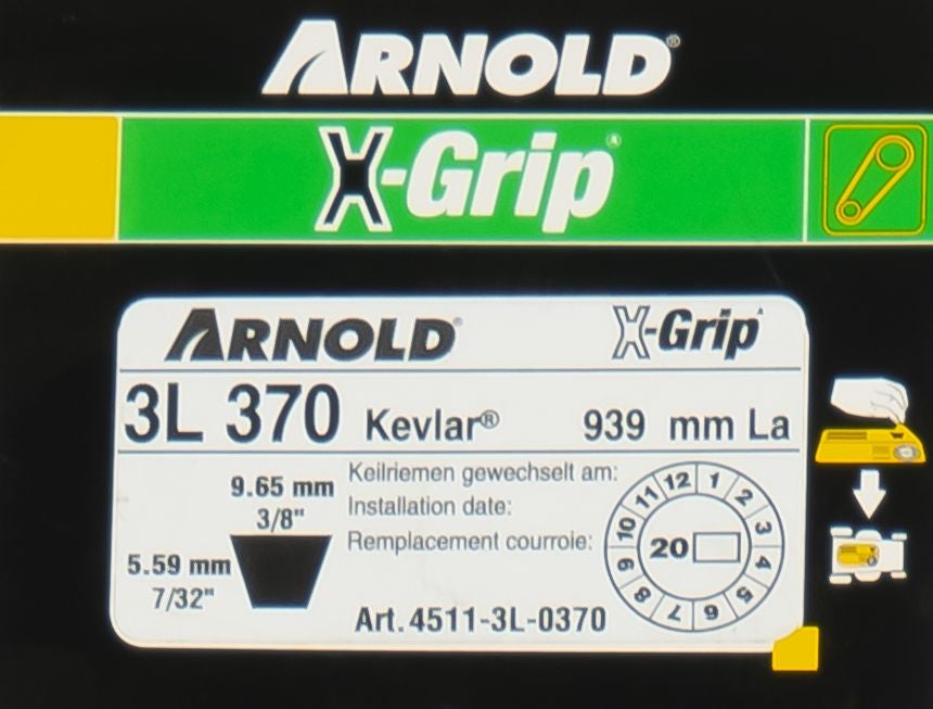 Courroie trapézoïdale X-Grip V de type 3L370 - 2