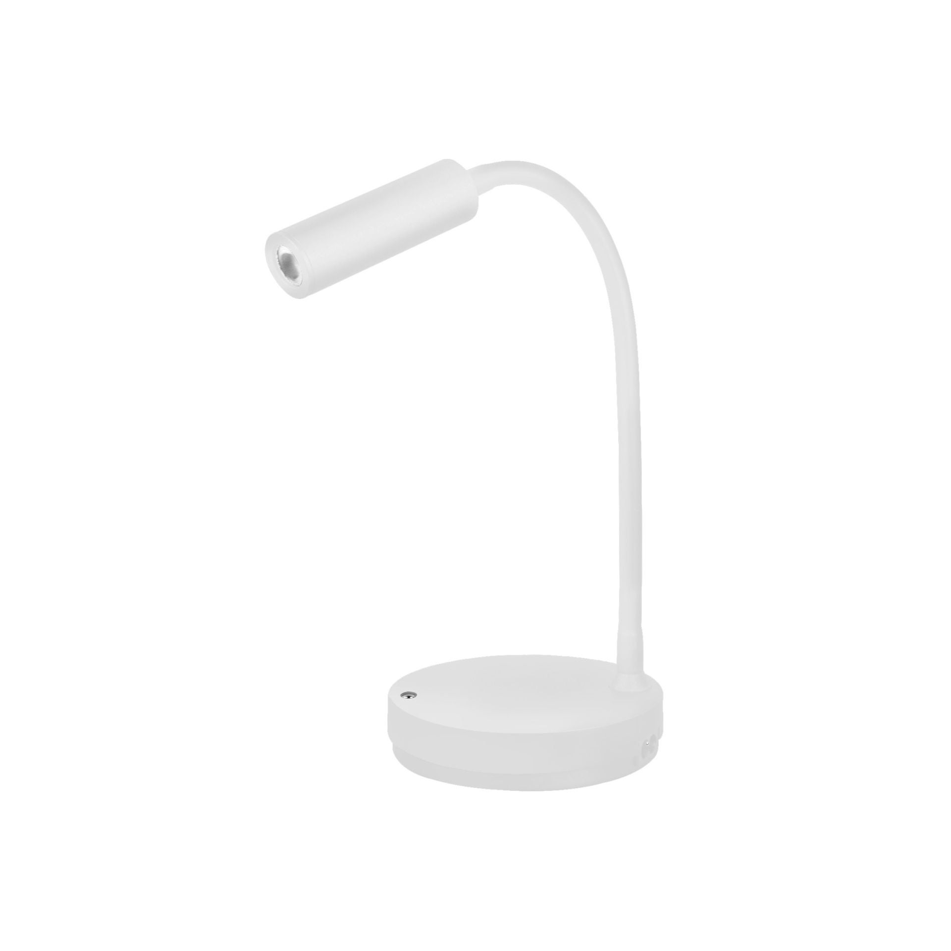 Lampa stołowa LED Beneito Faure Stem - 5 W, ciepłe światło, do biurka, czytania i przy łóżku, ładowanie bezprzewodowe, głowica obrotowa - kolor biały​