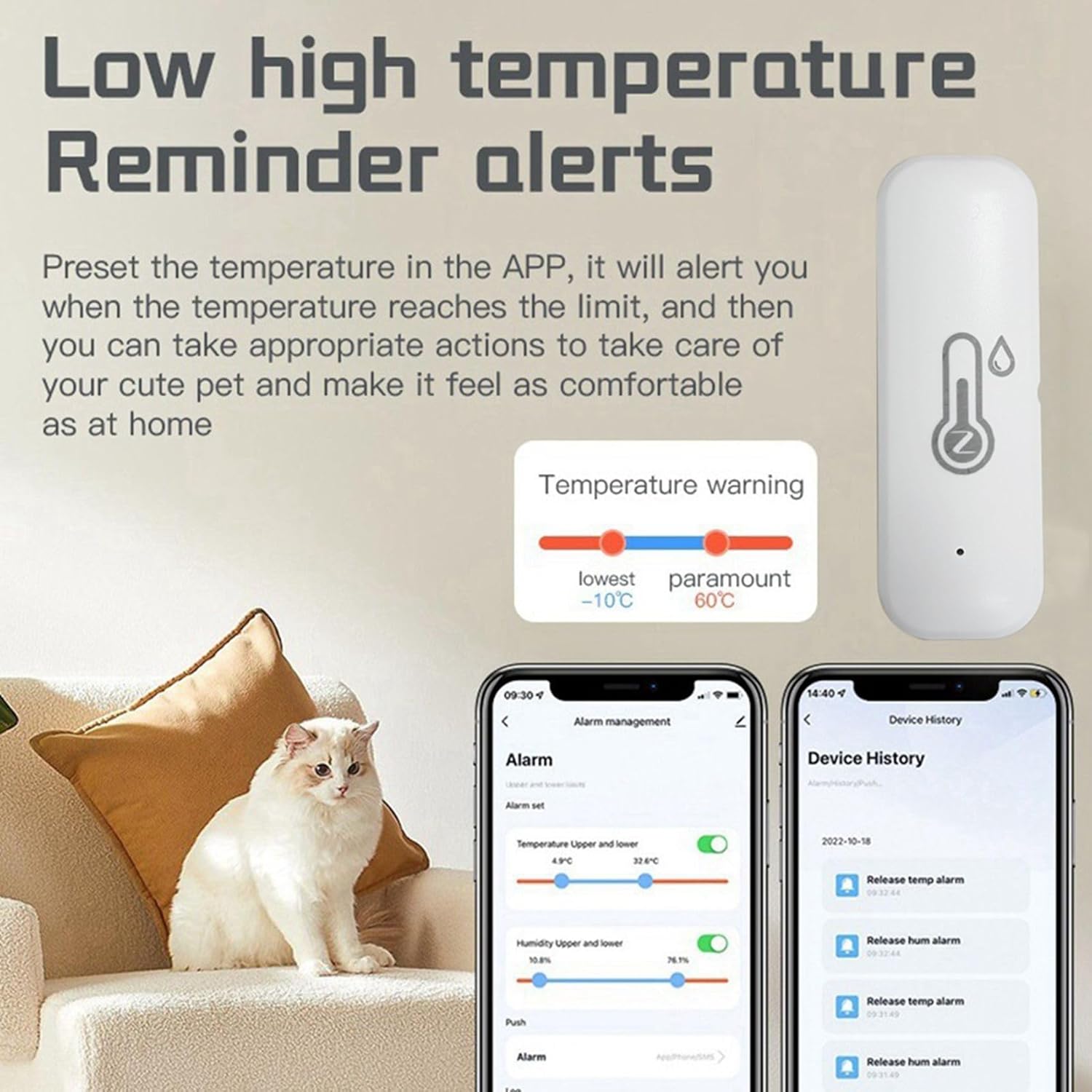 Capteur intelligent de température et d'humidité Tuya Zigbee pour extérieur, étanche IP65, pour jardin et extérieur, pour terrasse ou balcon - 2