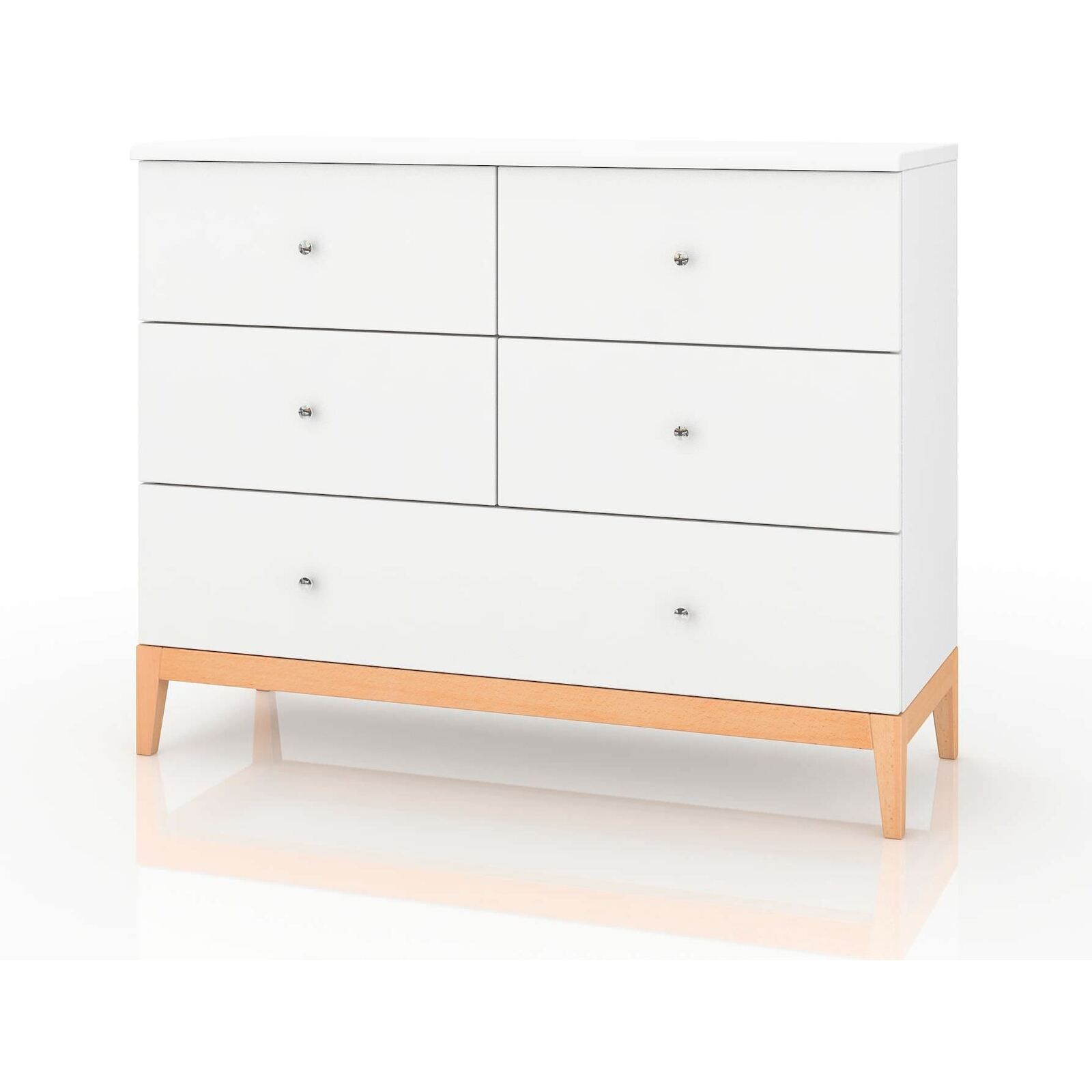 Commode livia 2 + 2 + 1 43 x 120 x 93 cm Bois clair | Leroy Merlin