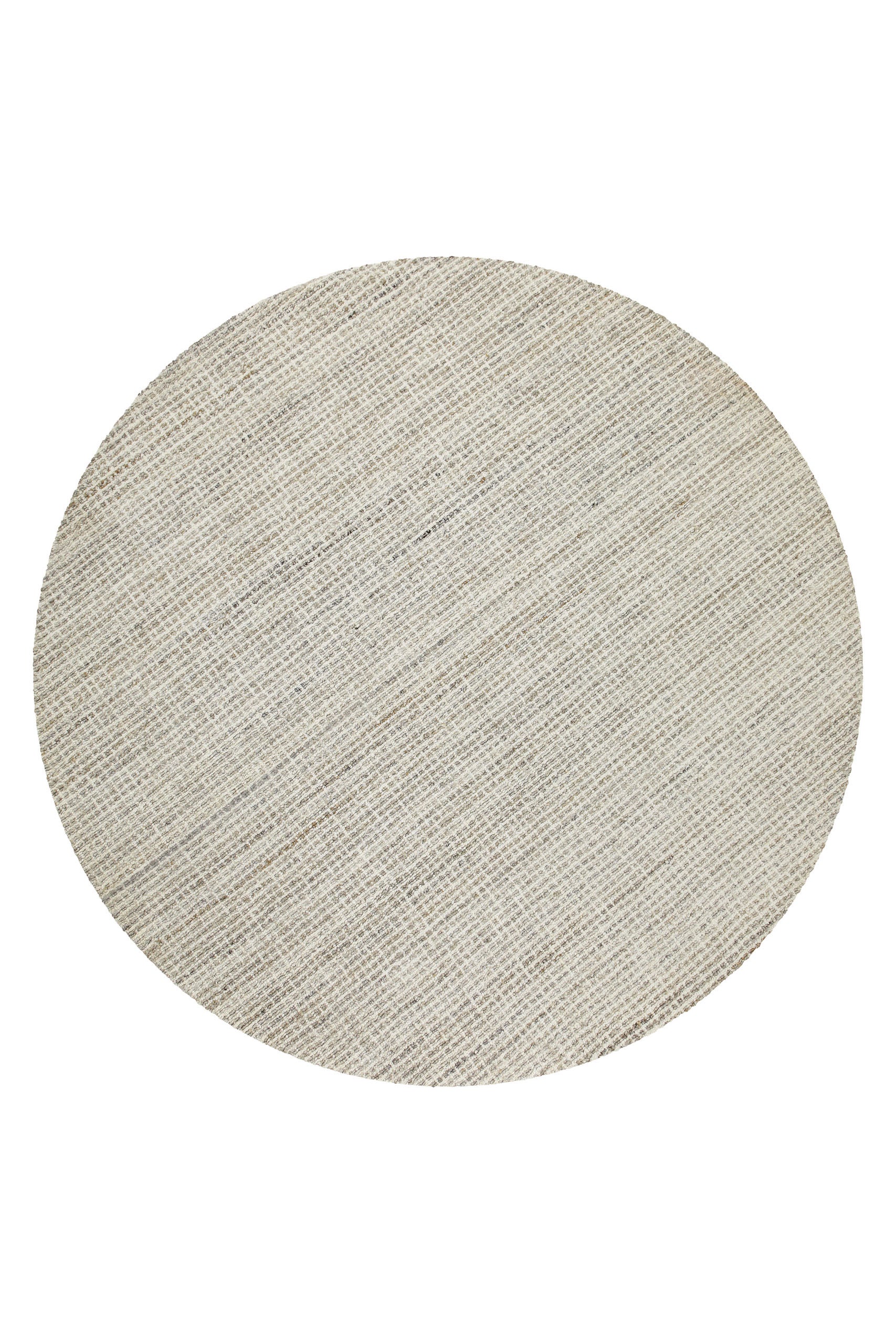 Tapis rond à poils courts tufté à la main gris Ø180cm Hamptons Fourteen ...