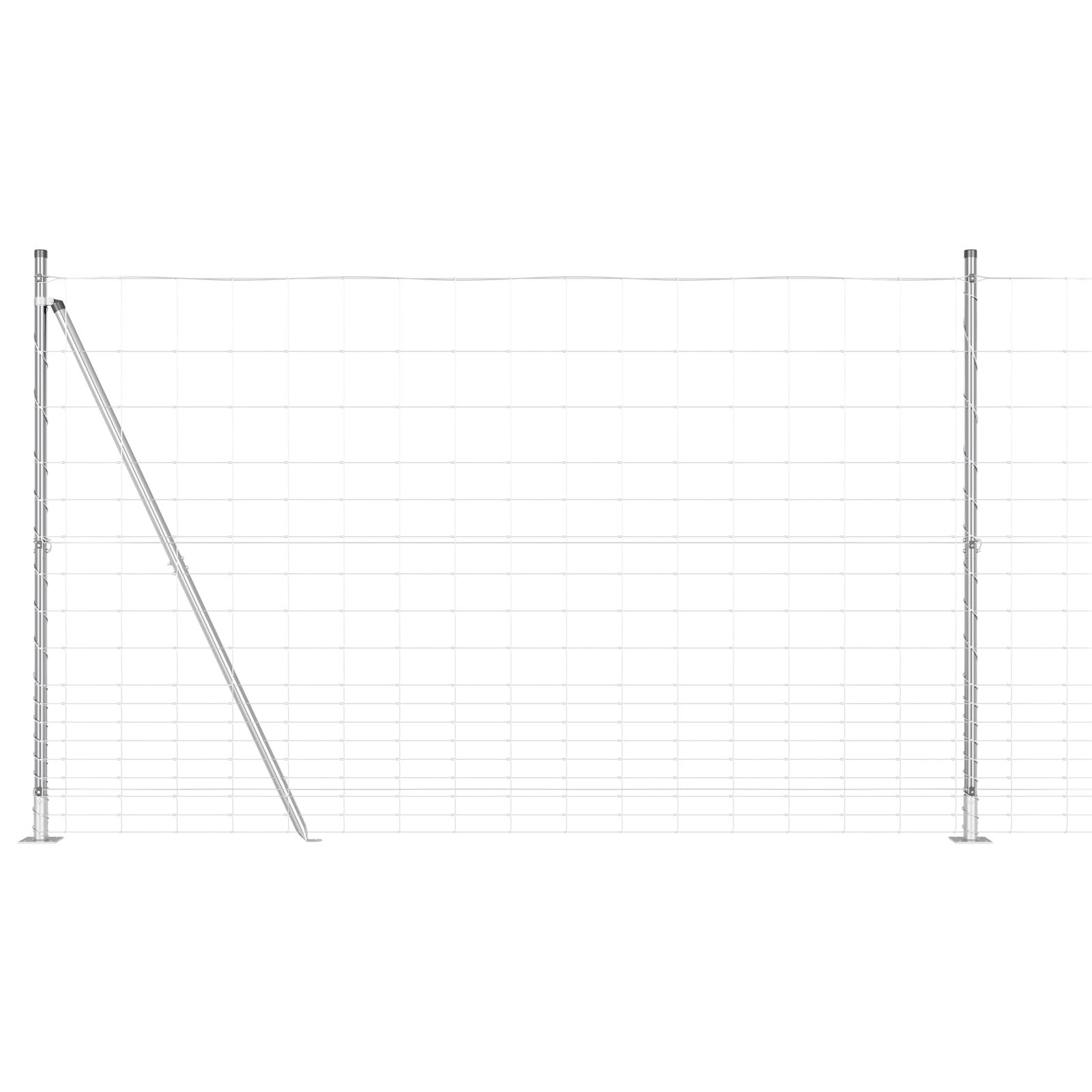 Słupek ogrodzeniowy. Galwanizowany 25 x 1,5 m Stal vidaXL