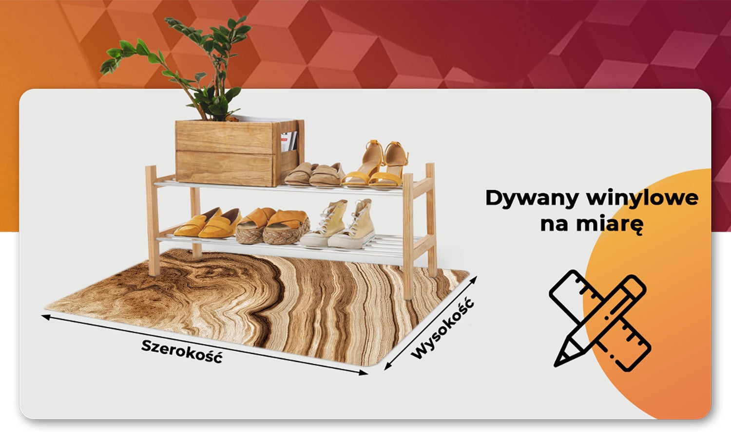 Dywan winylowy drewniane słoje, mata winylowa do pokoju naturalny wzór 80x120 cm – Tulup - 5