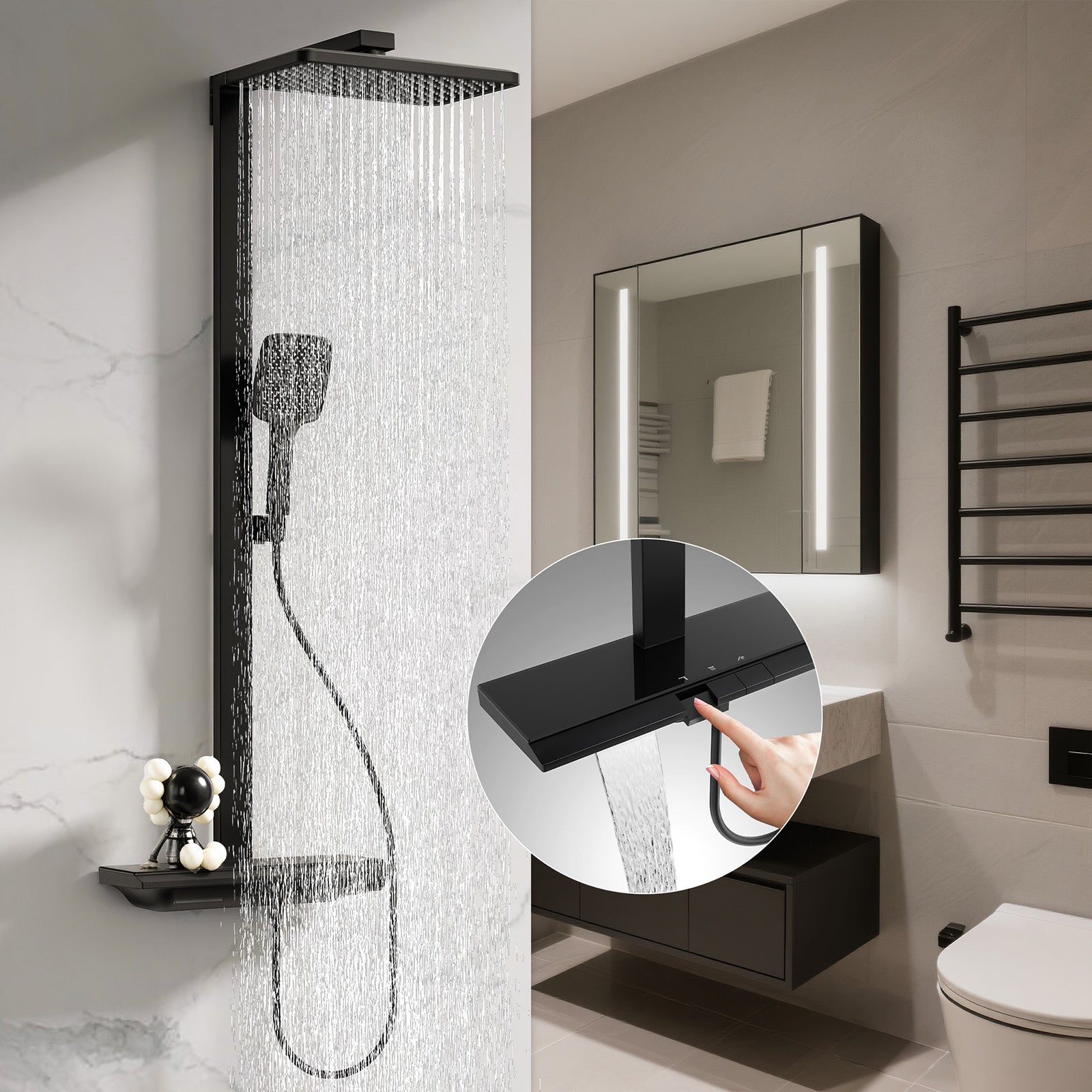 Colonne De Douche Thermostatique, Piano Système De Douche Avec