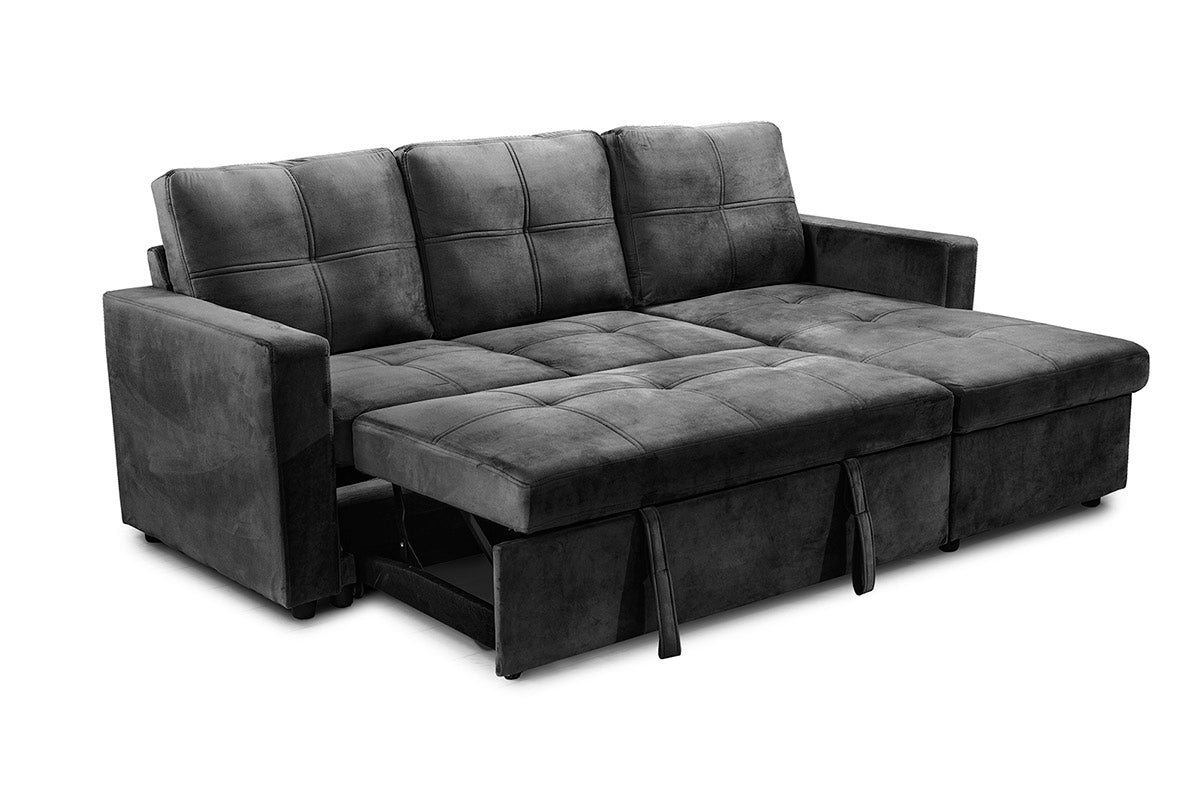 Sofa Cama Chaise Longue Pau 215cm Negro - 5