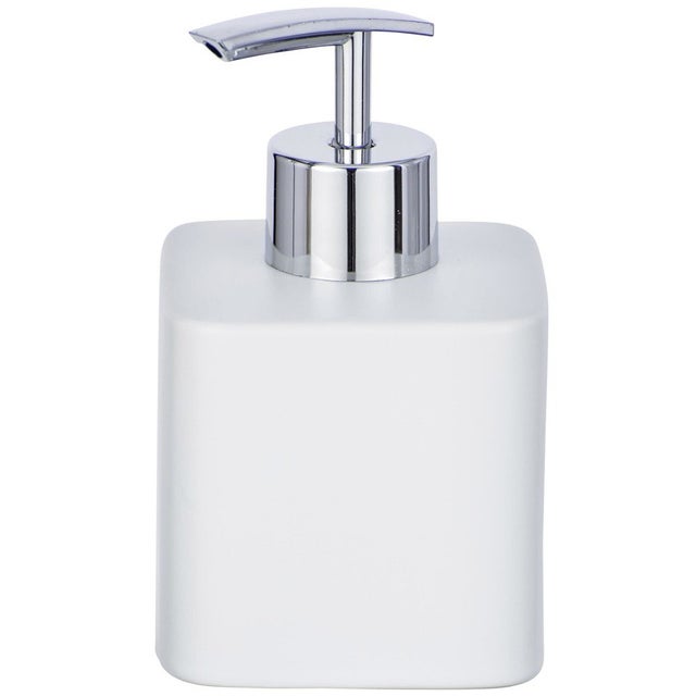 Distributeur avec pompe à savon liquide, récipient céramique HEXA rechargeable - 290 ml, WENKO, WENKO