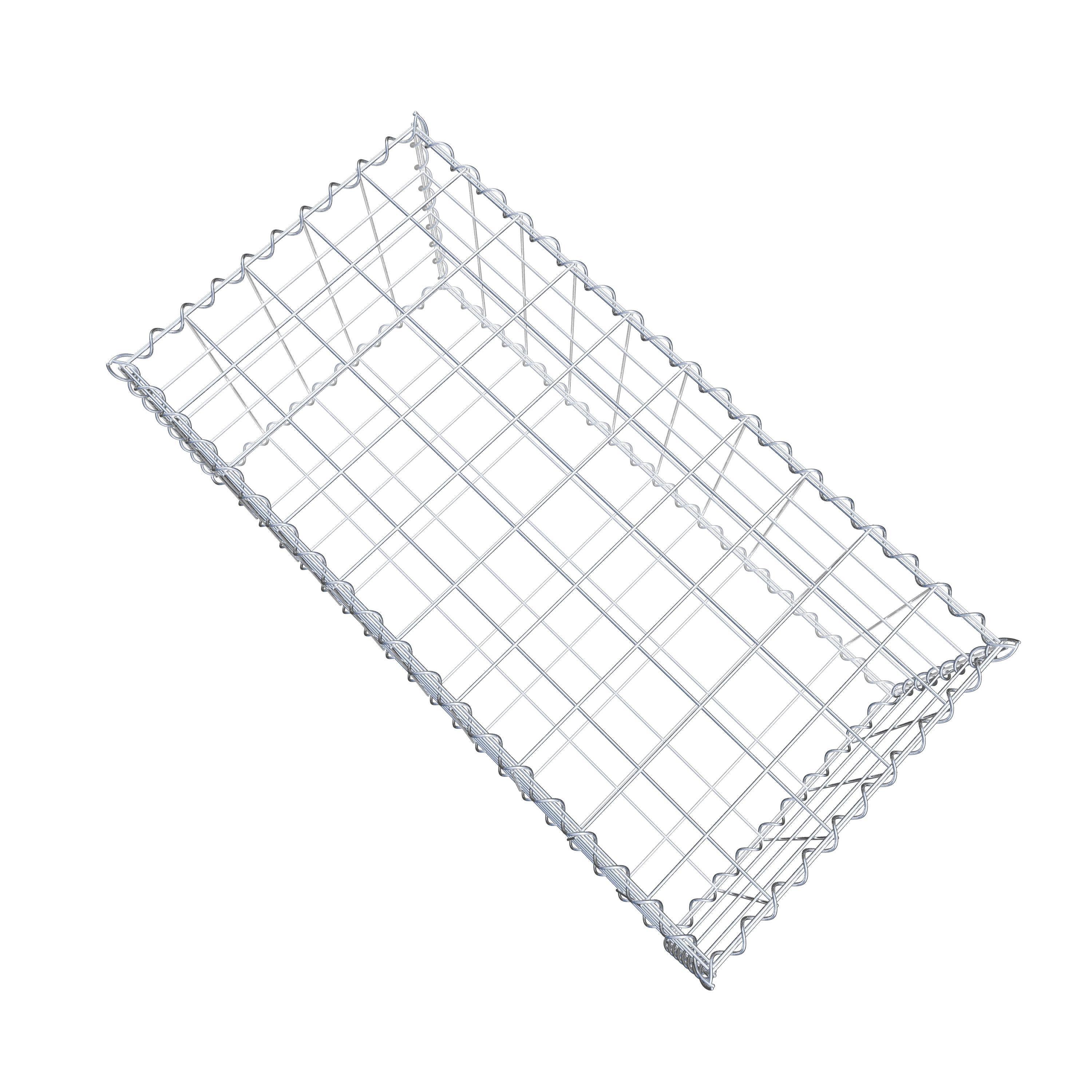 Gavión de acero galvanizado 100x40x50cm (LxAxP), malla 10 x 10cm, Espiral, jaula metálica para muro o jardín - 5