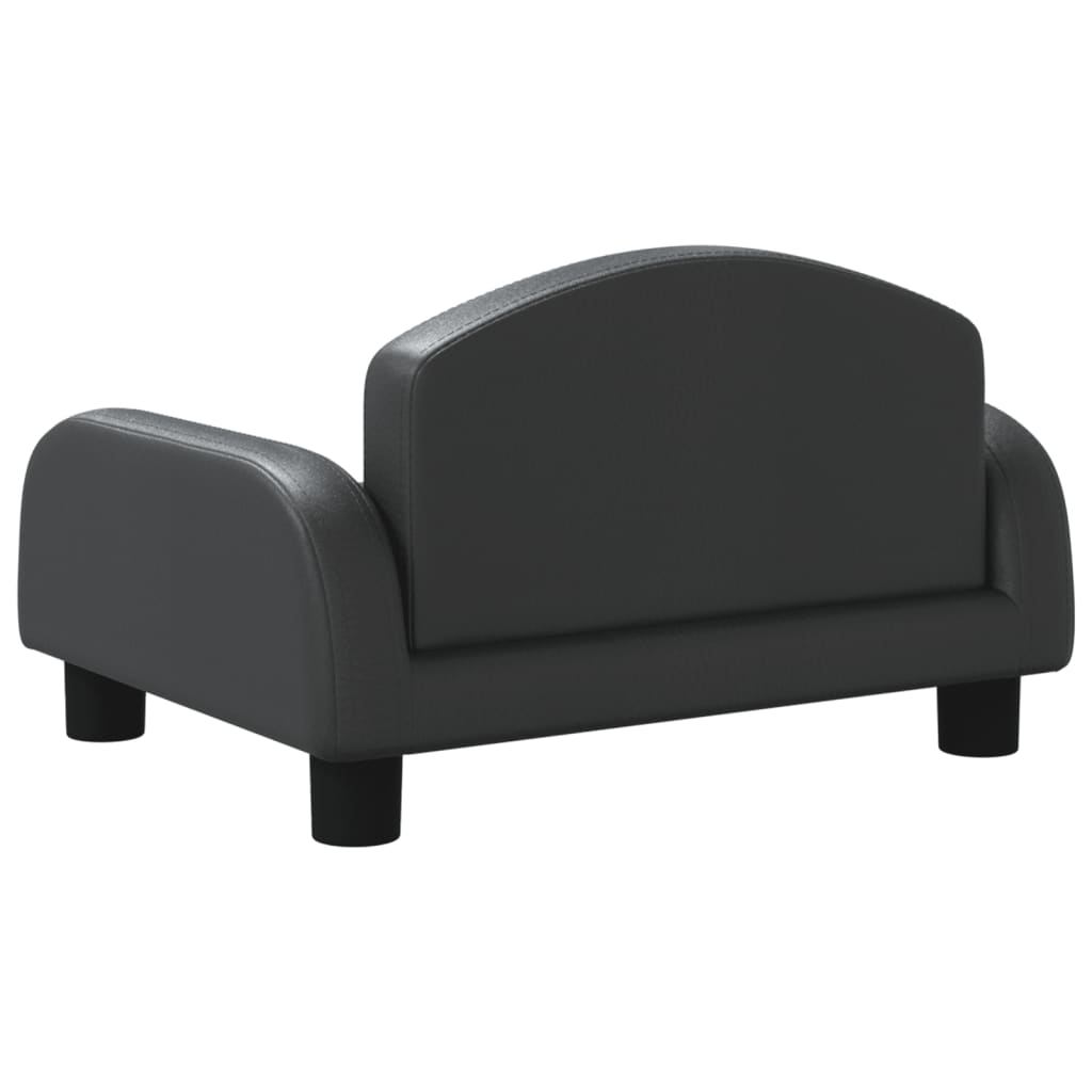 Maison Exclusive - Canapé pour enfants noir 50x40x30 cm similicuir - 5